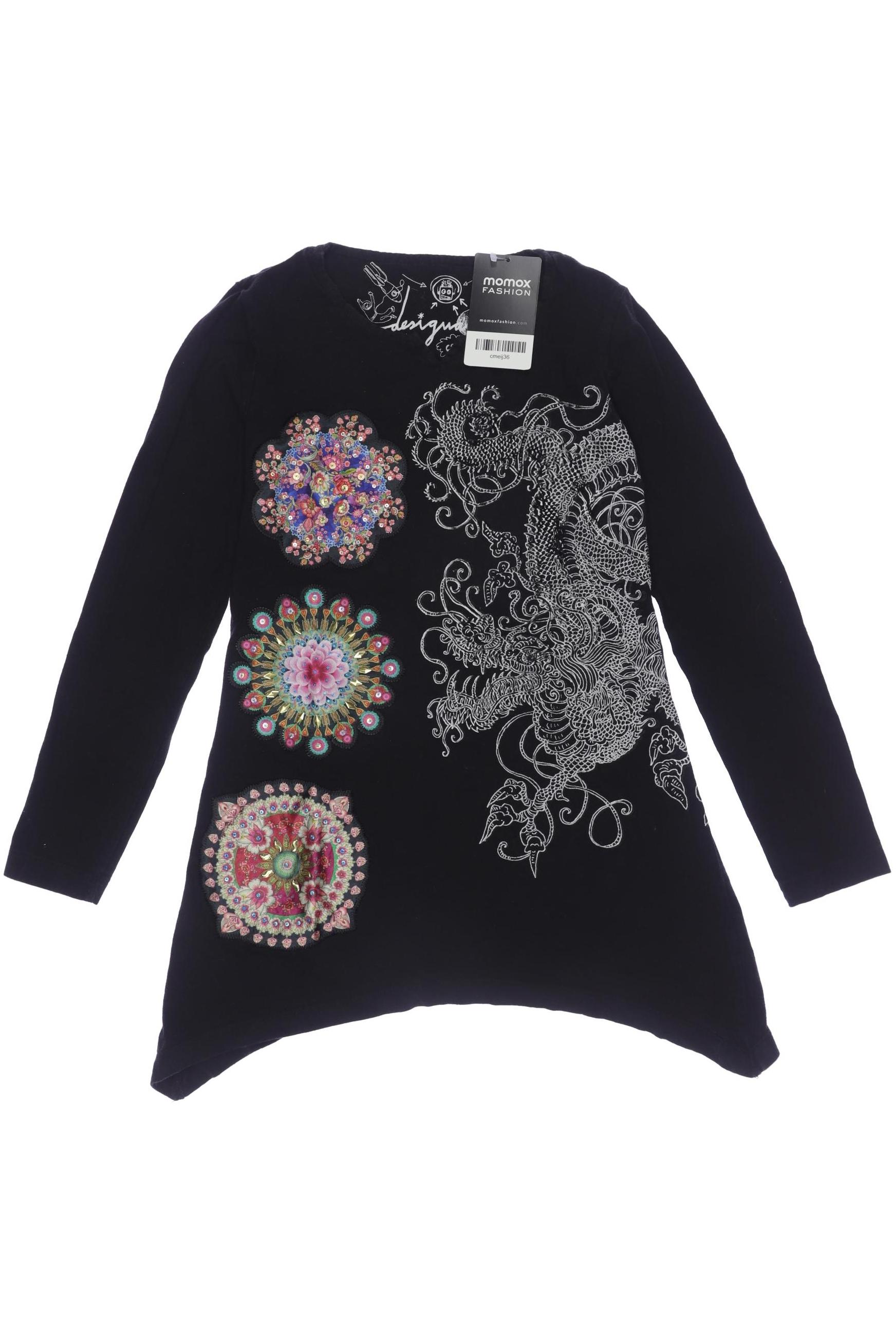 

Desigual Damen Langarmshirt, schwarz, Gr. 140