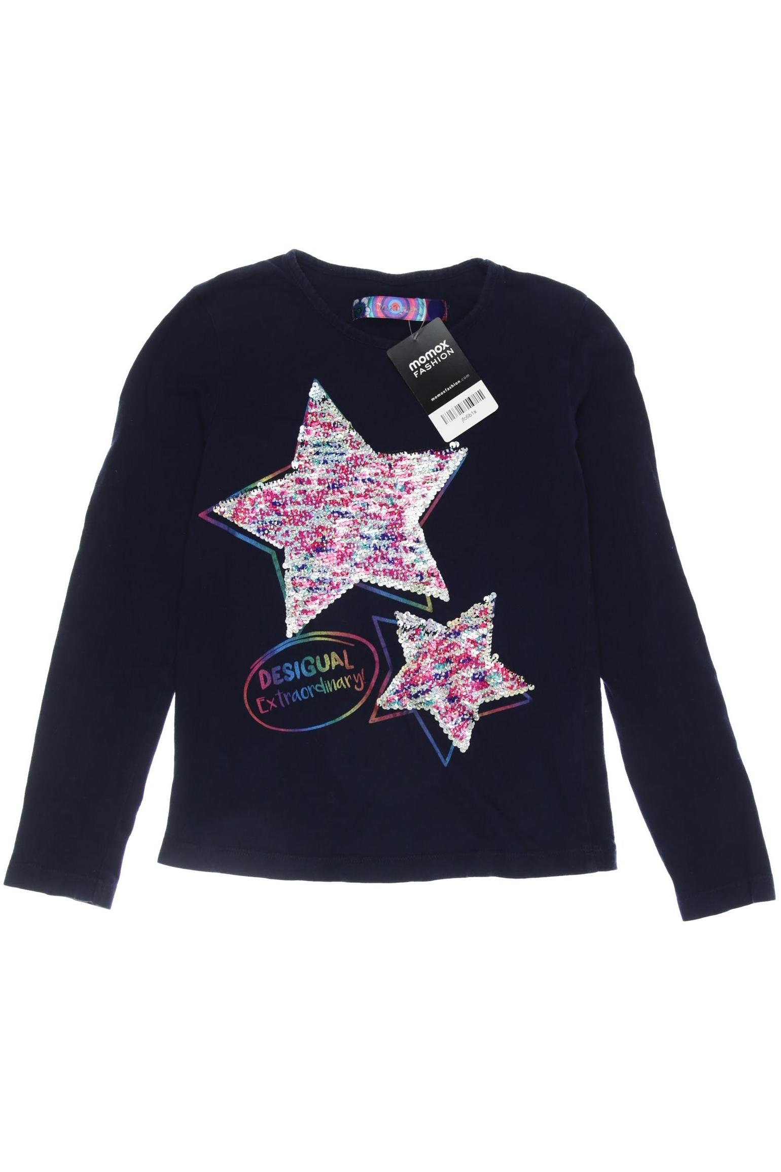 

Desigual Damen Langarmshirt, marineblau, Gr. 140