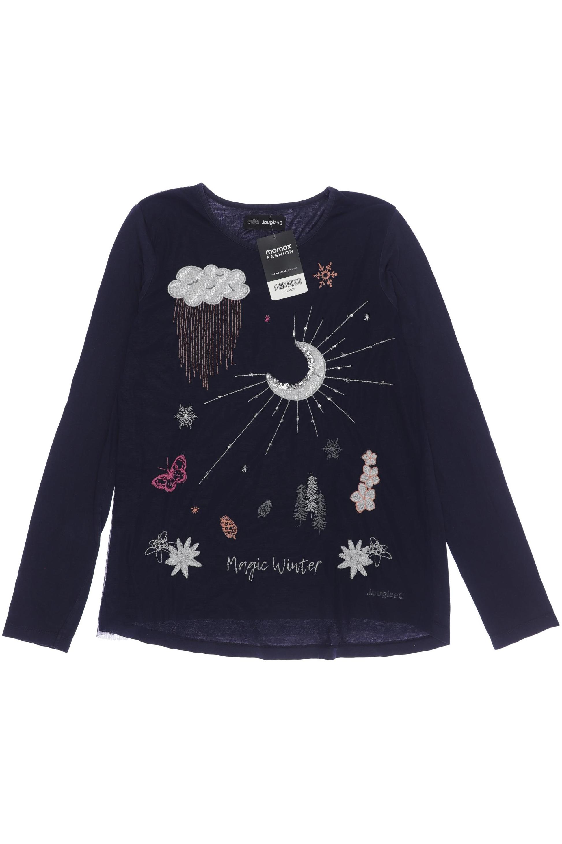 

Desigual Damen Langarmshirt, marineblau, Gr. 158