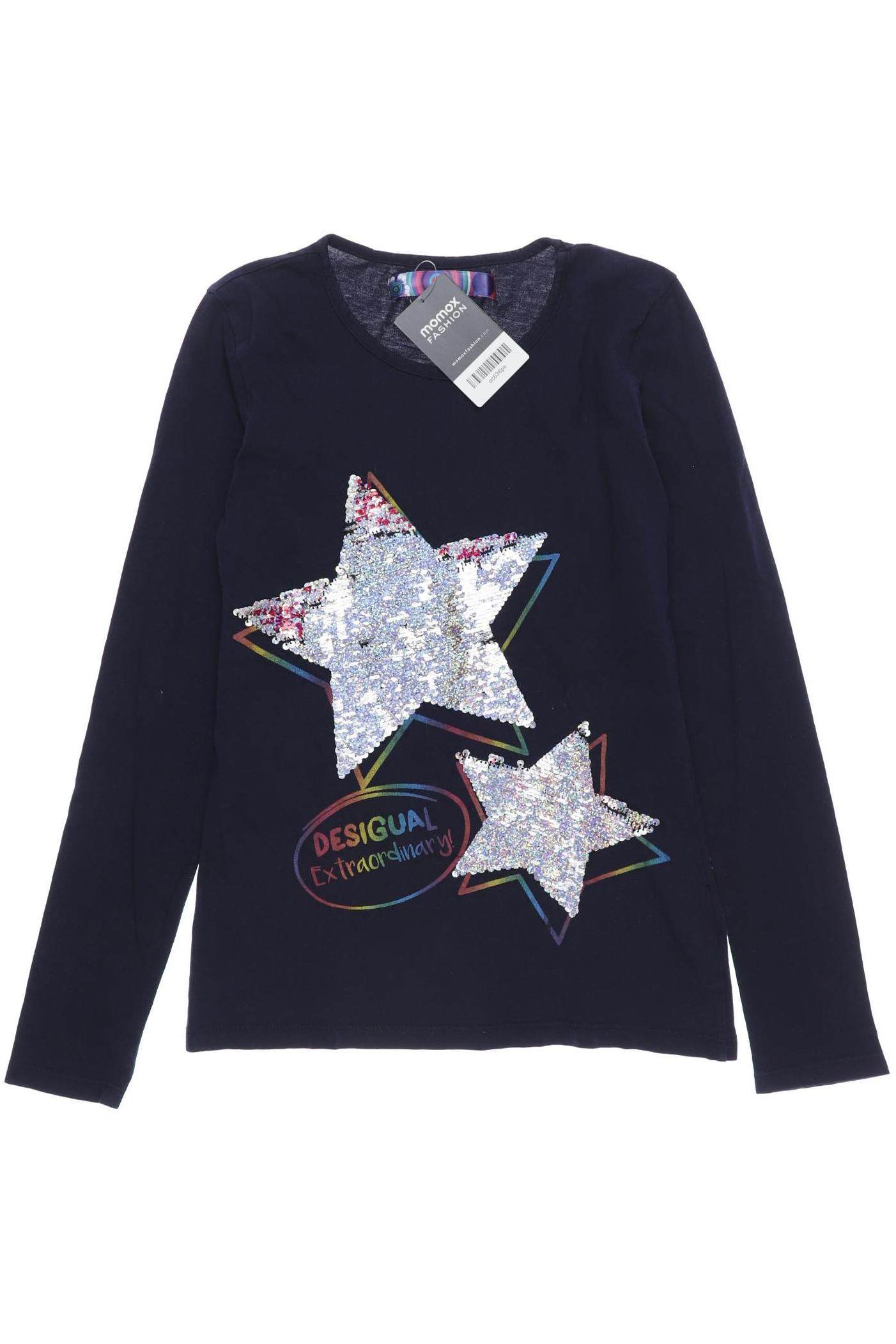 

Desigual Damen Langarmshirt, marineblau, Gr. 152
