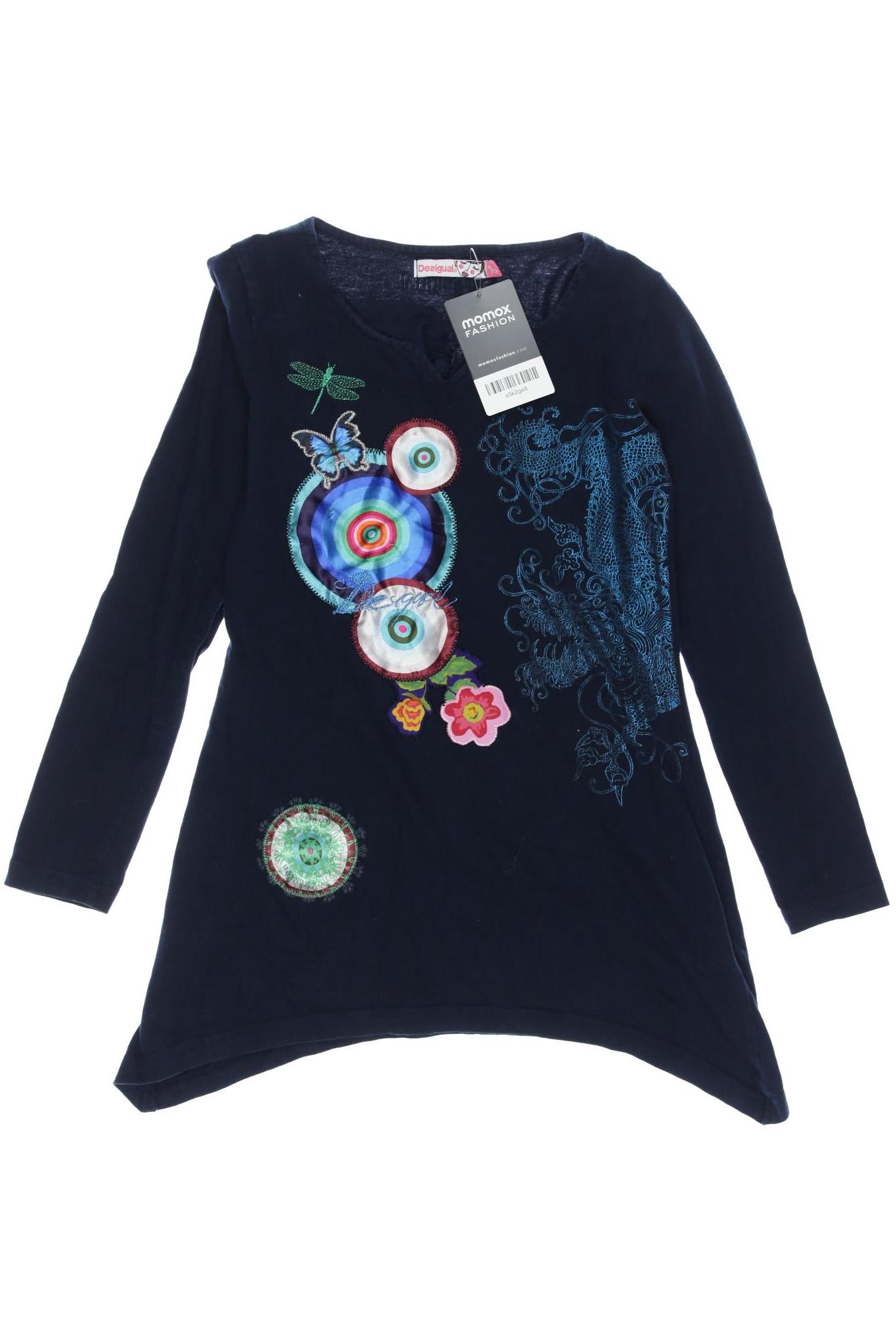 

Desigual Damen Langarmshirt, marineblau, Gr. 140