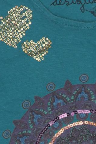 Thumbnail - Desigual Mädchen Top, türkis, Gr. 134