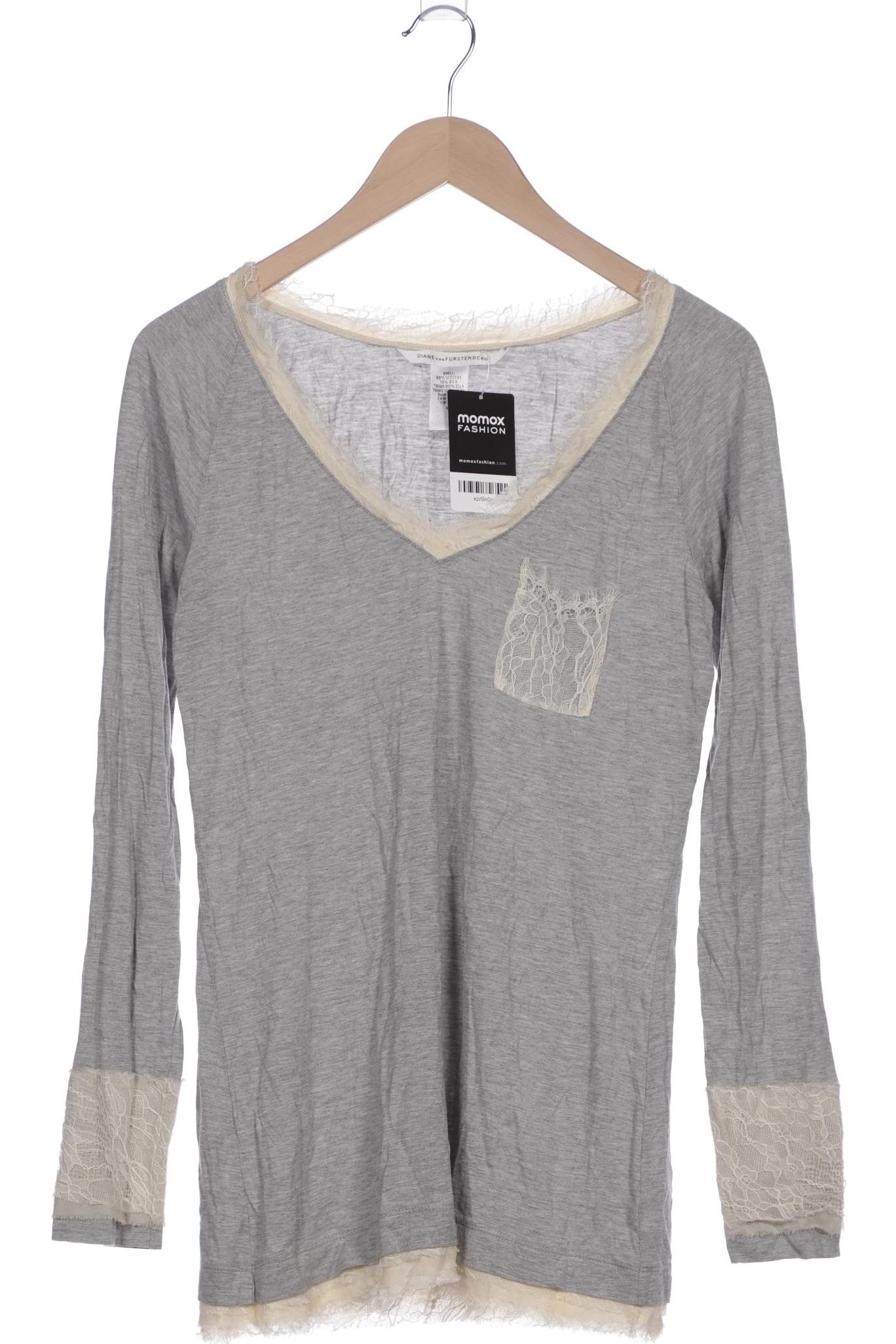 

Diane VON Furstenberg Damen Langarmshirt, grau, Gr. 38