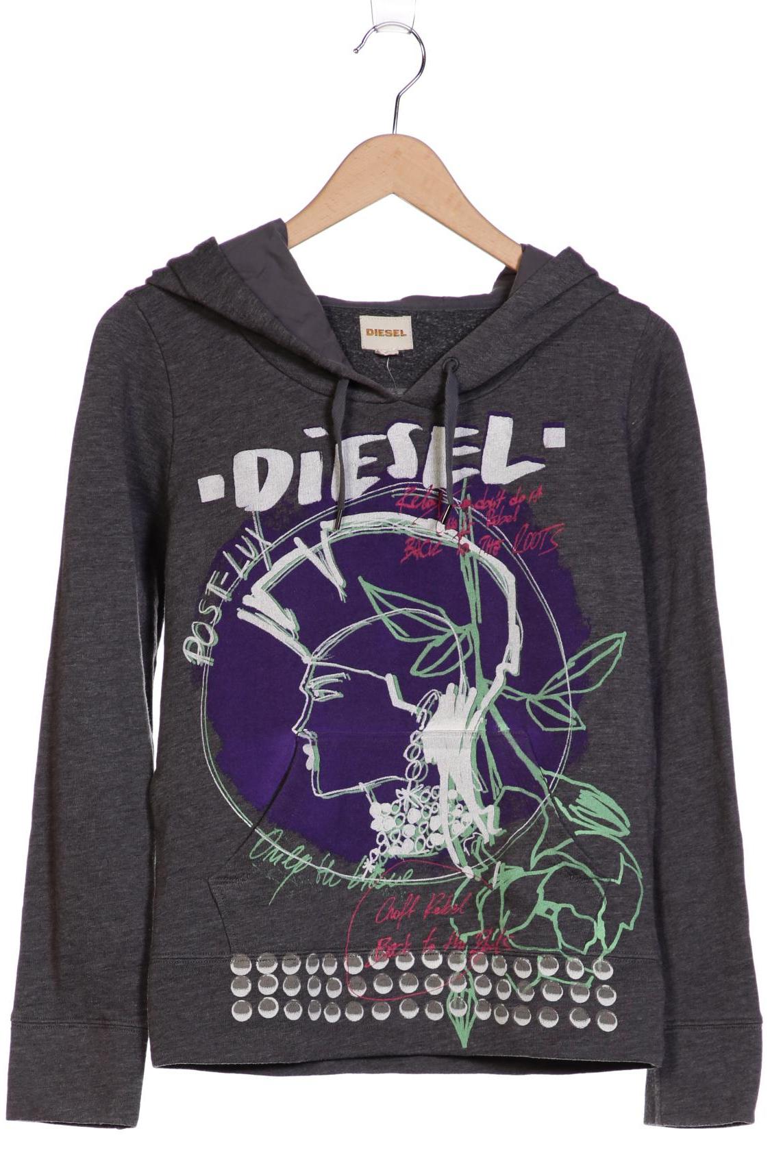 

Diesel Damen Kapuzenpullover, grau, Gr. 34