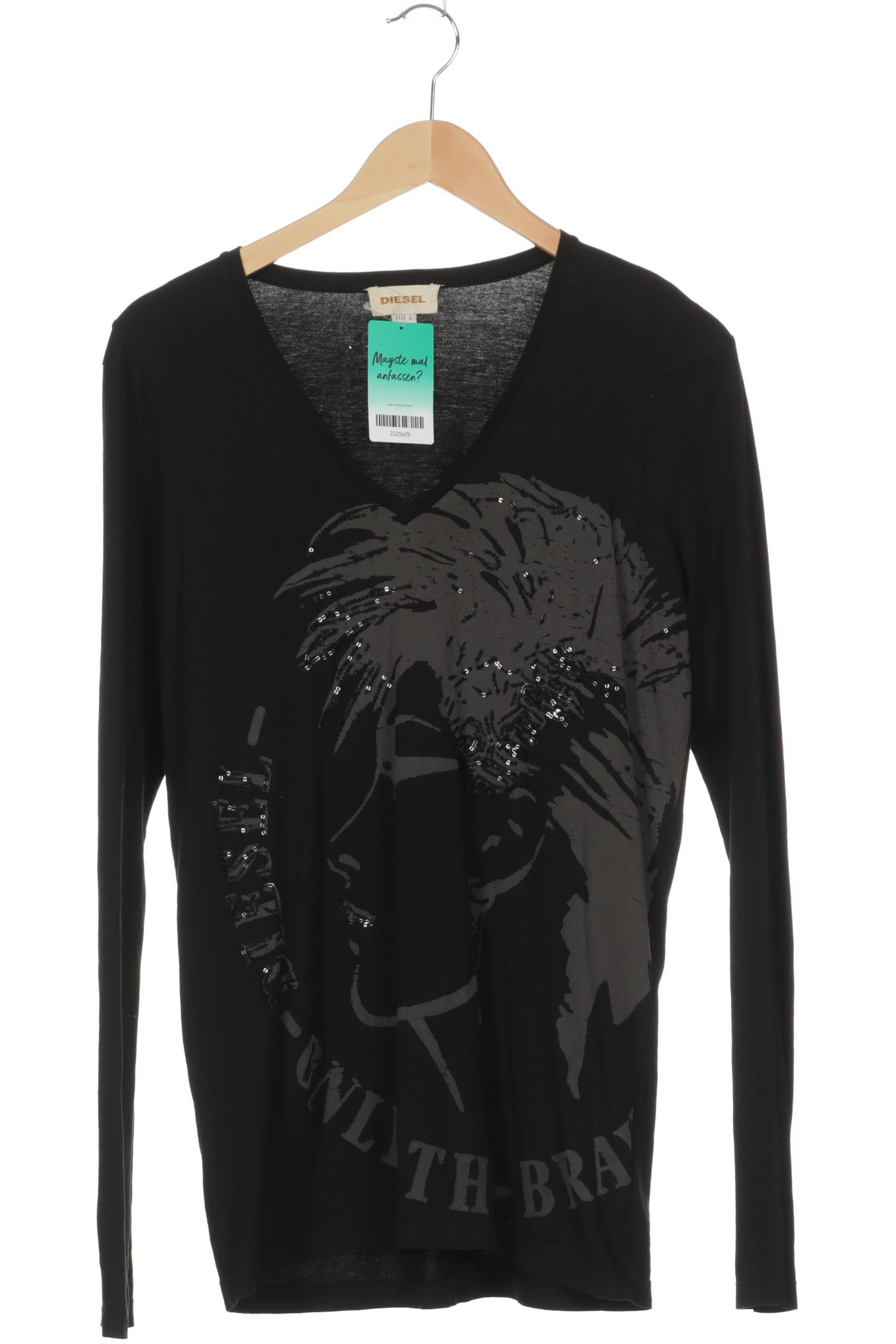

Diesel Damen Langarmshirt, schwarz, Gr.