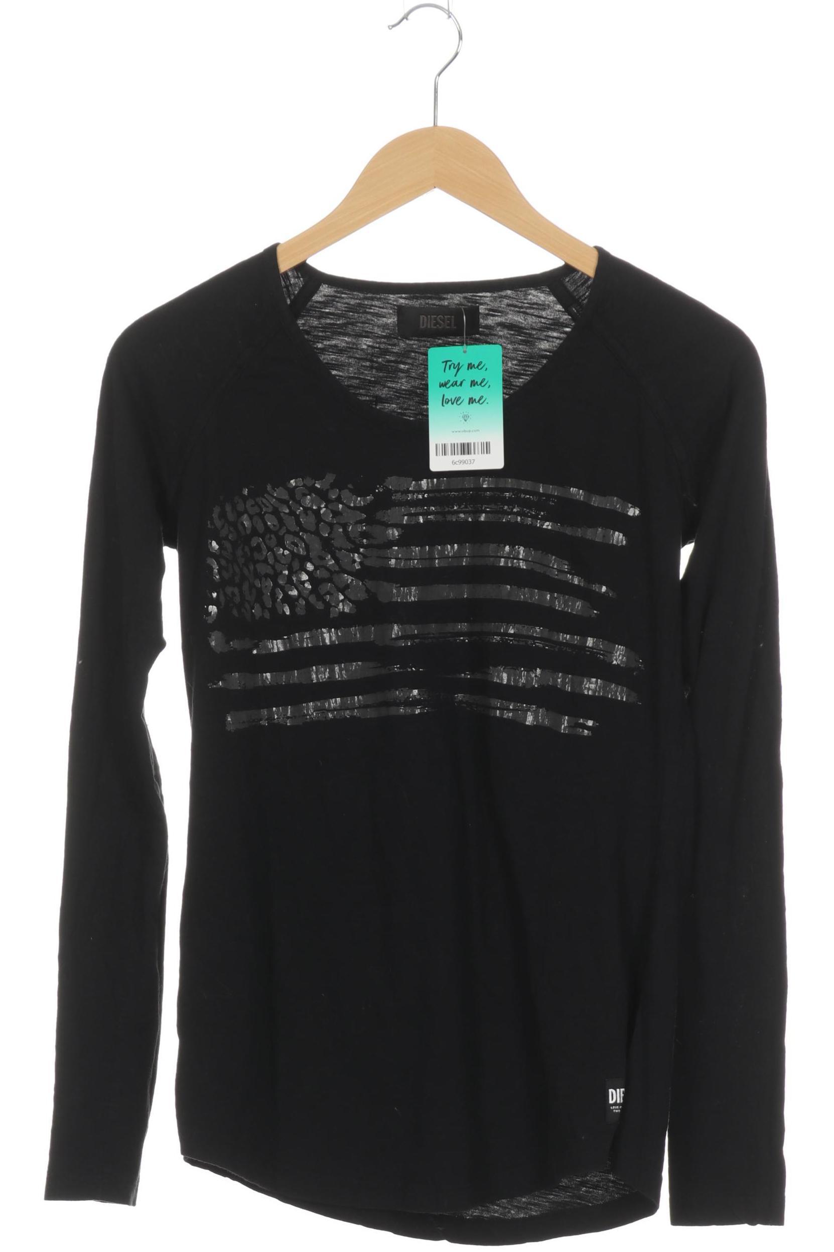 

Diesel Damen Langarmshirt, schwarz, Gr.