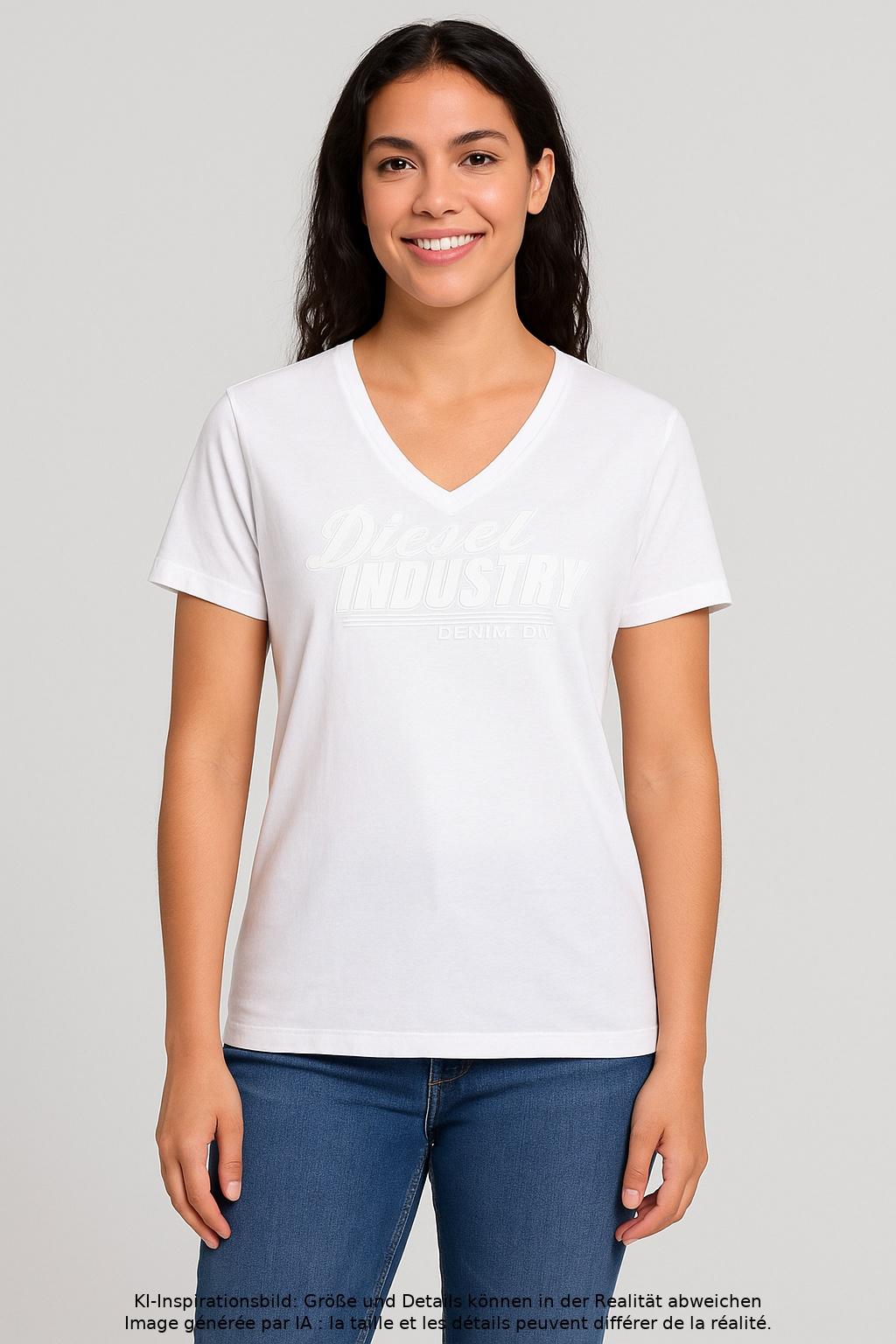 

Diesel Damen T-Shirt, weiß, Gr. 42