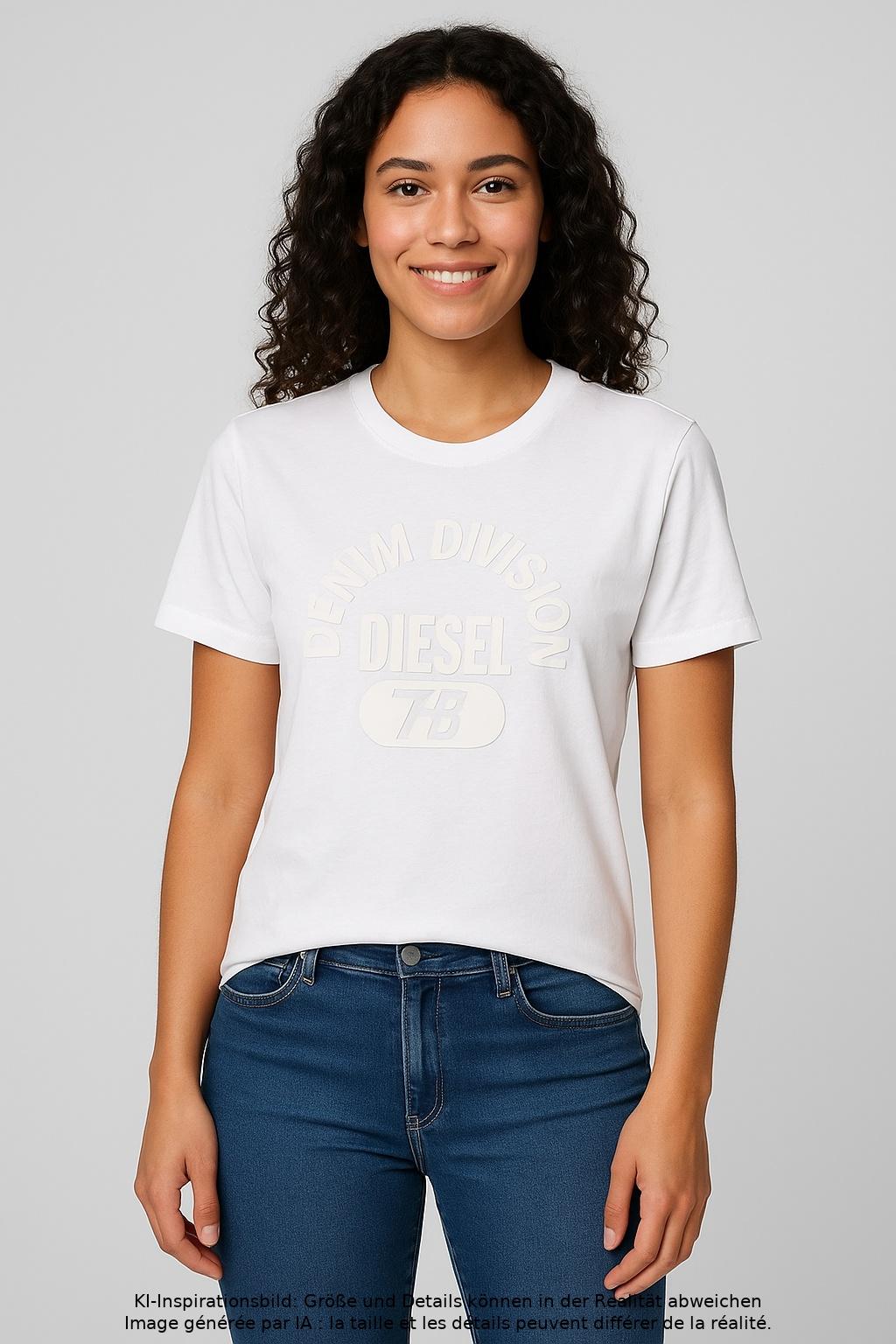 

Diesel Damen T-Shirt, weiß, Gr. 42