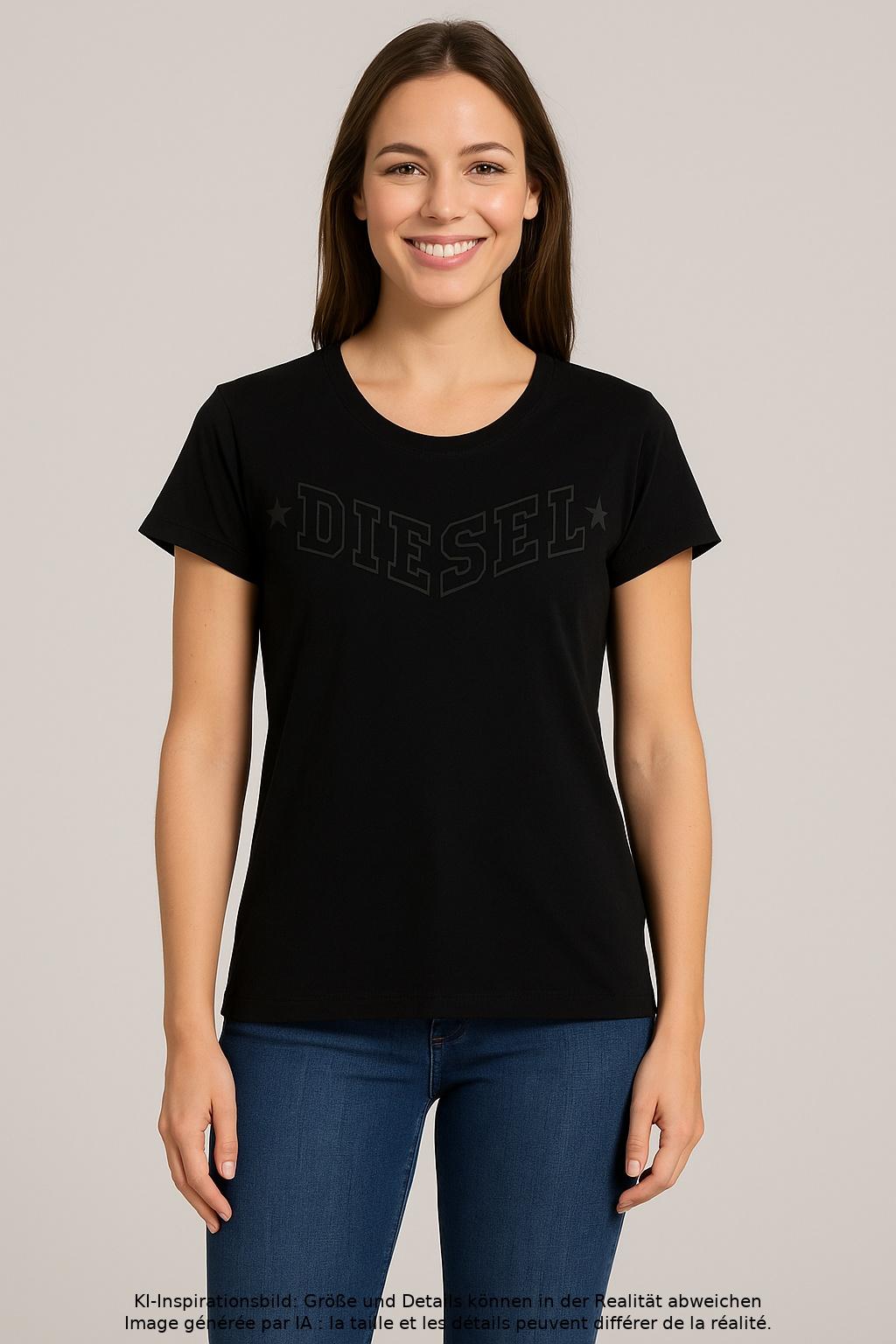

Diesel Damen T-Shirt, schwarz, Gr. 36