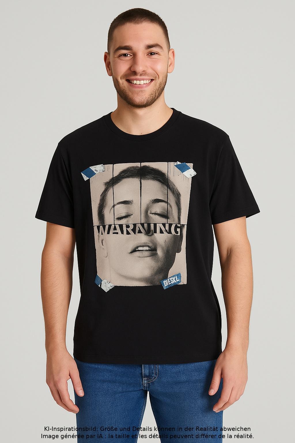 

Diesel Herren T-Shirt, schwarz, Gr. 46