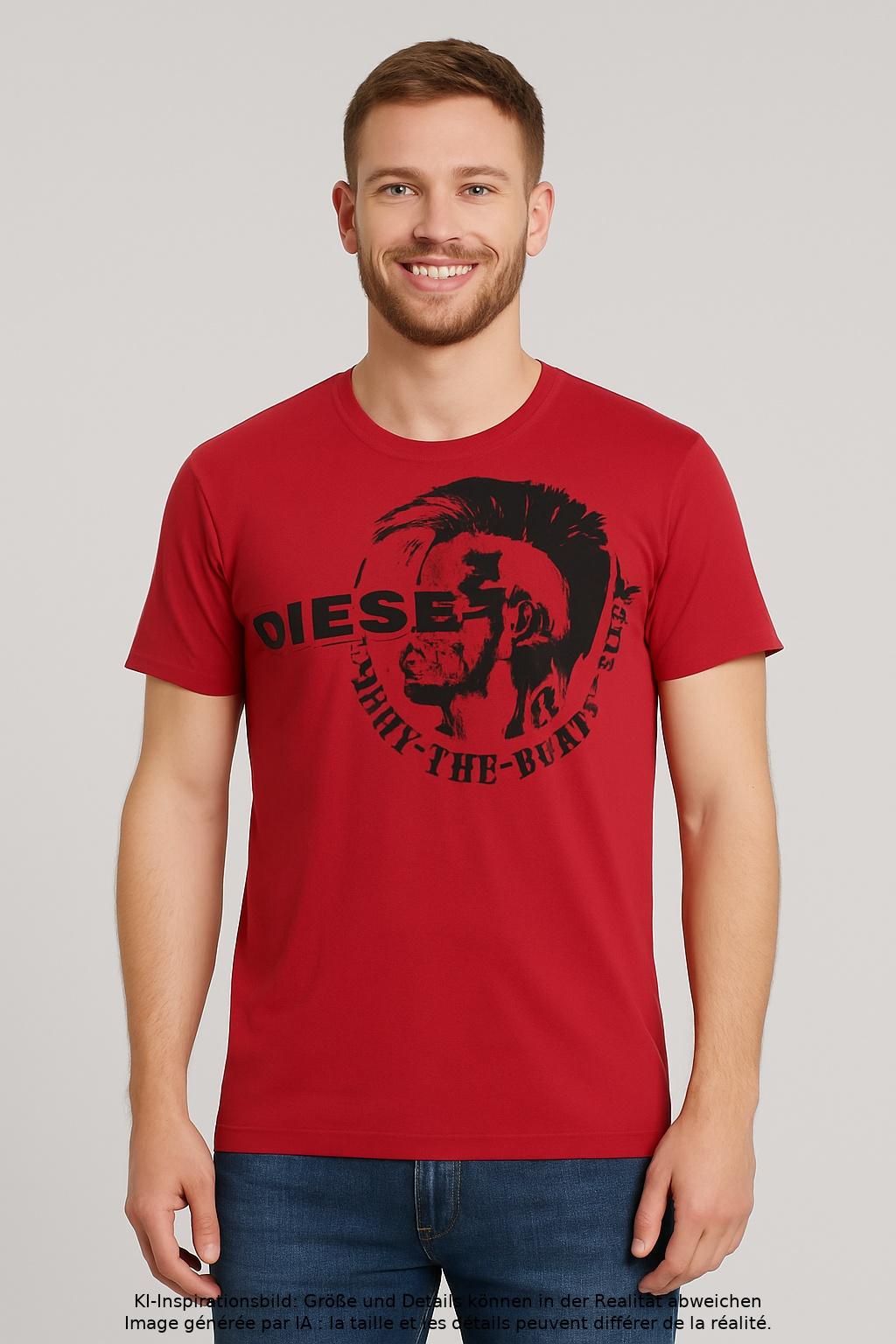 

Diesel Herren T-Shirt, rot, Gr. 48