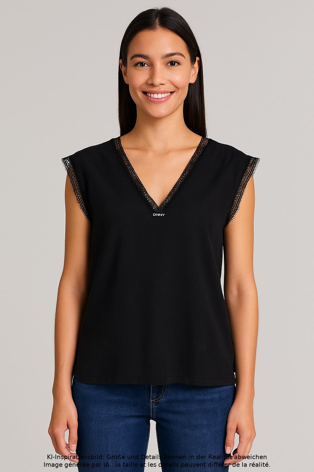 

Dkny by Donna Karan New York Damen T-Shirt, schwarz, Gr. 34