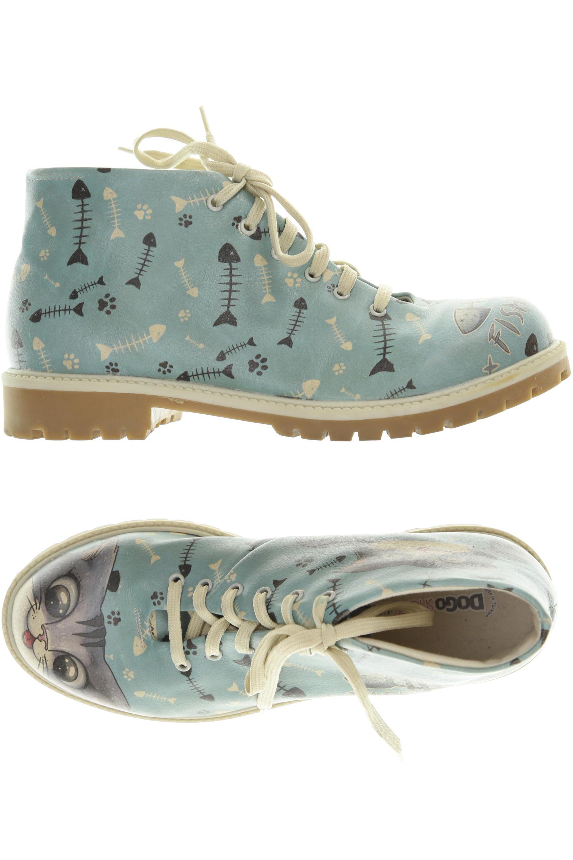 

Dogo Damen Stiefelette, türkis, Gr. 40