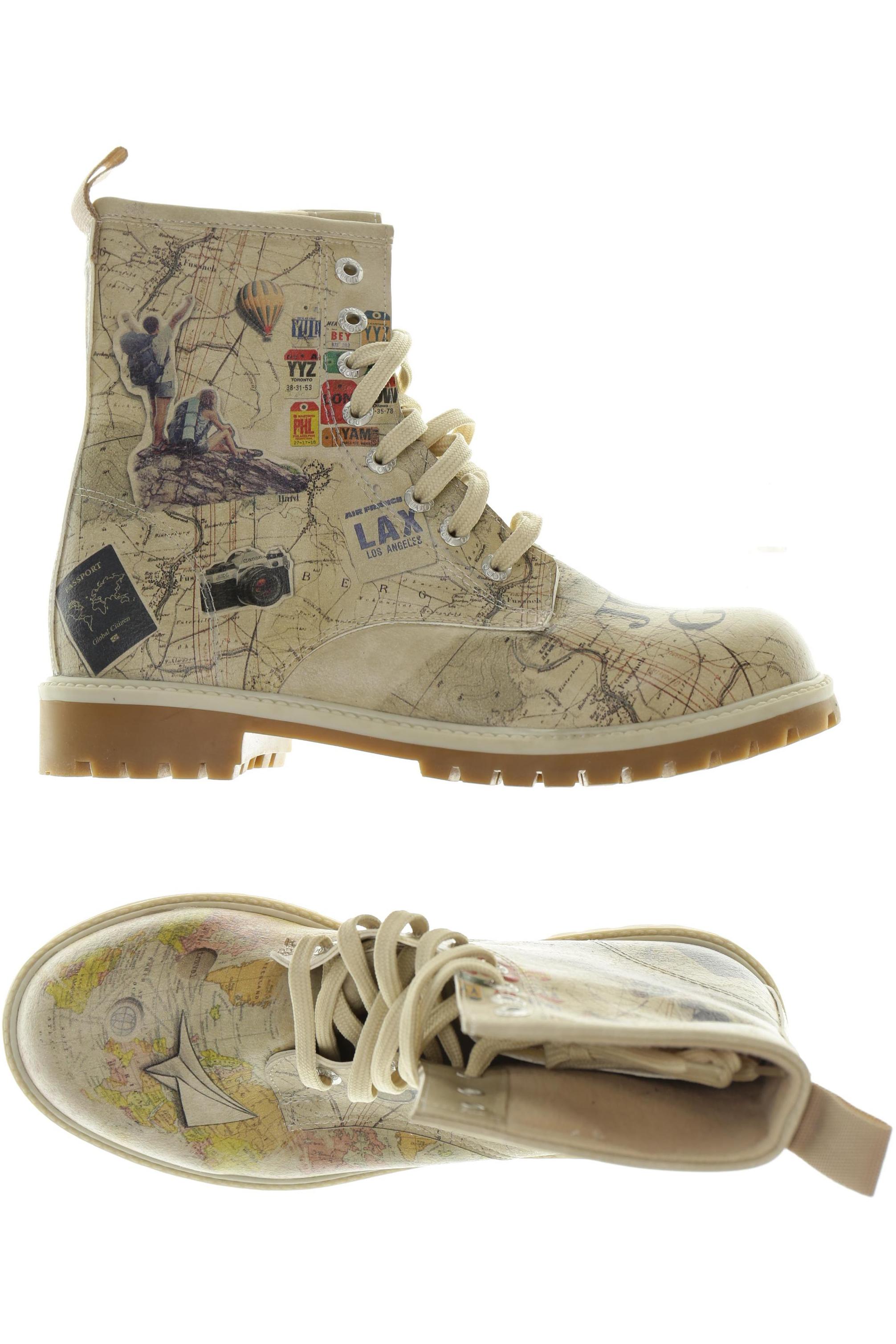 

Dogo Damen Stiefelette, beige, Gr. 38