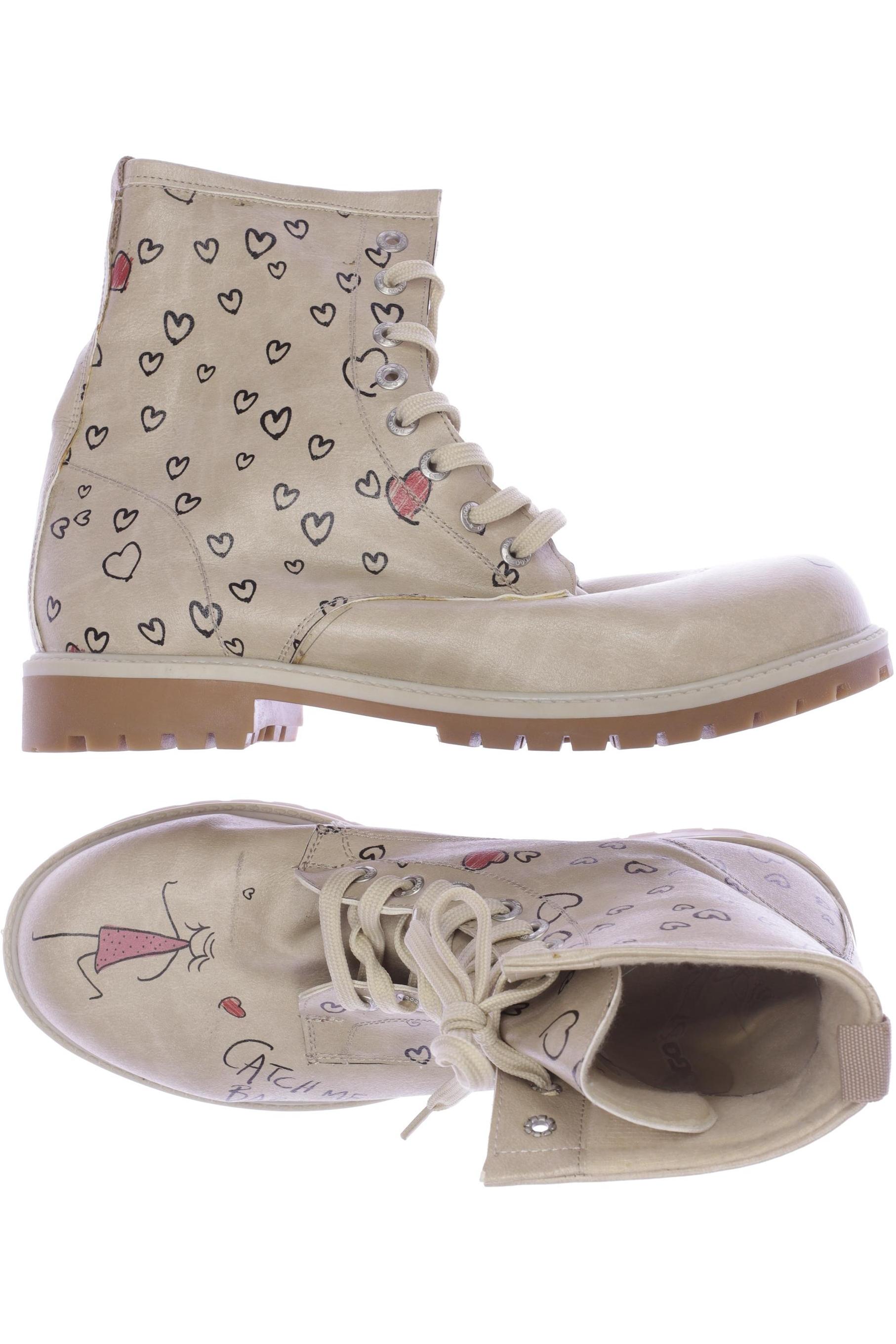 

Dogo Damen Stiefelette, beige, Gr. 41