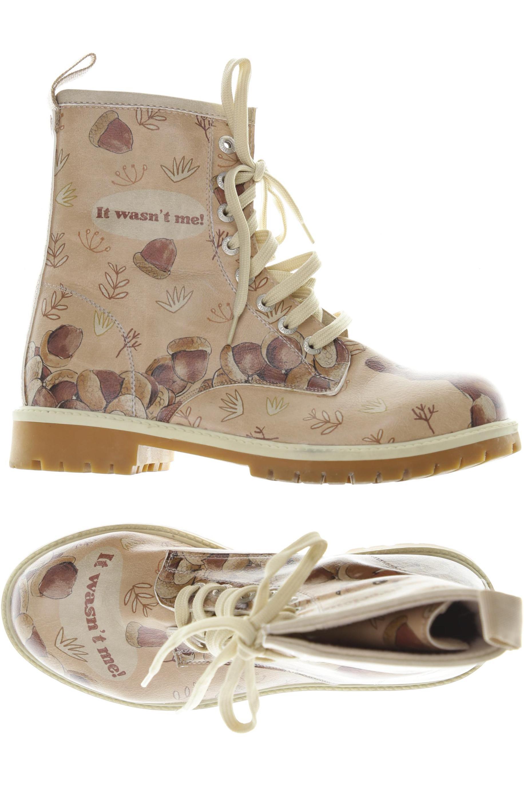 

Dogo Damen Stiefelette, beige, Gr. 38