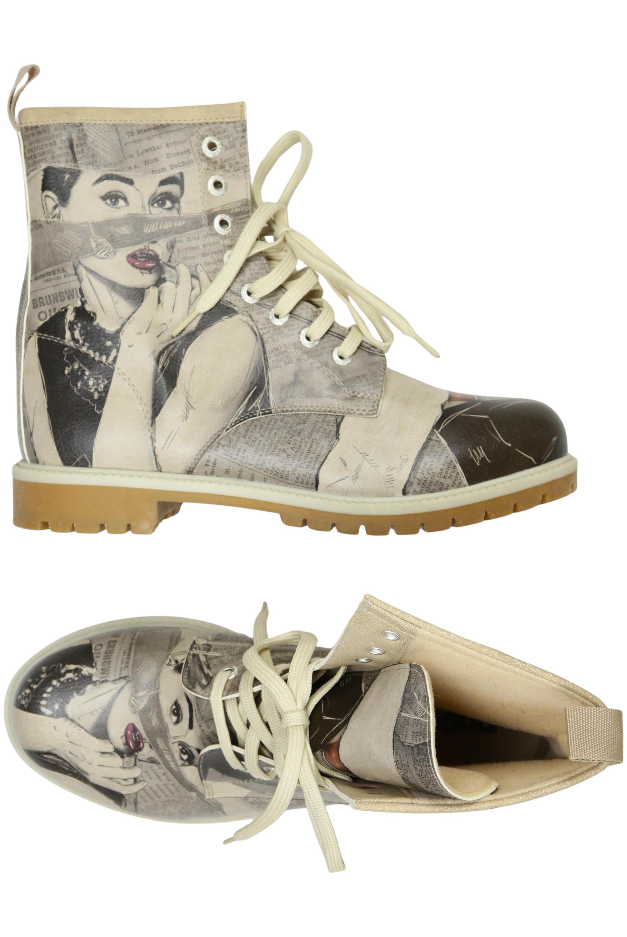 

Dogo Damen Stiefelette, beige, Gr. 40
