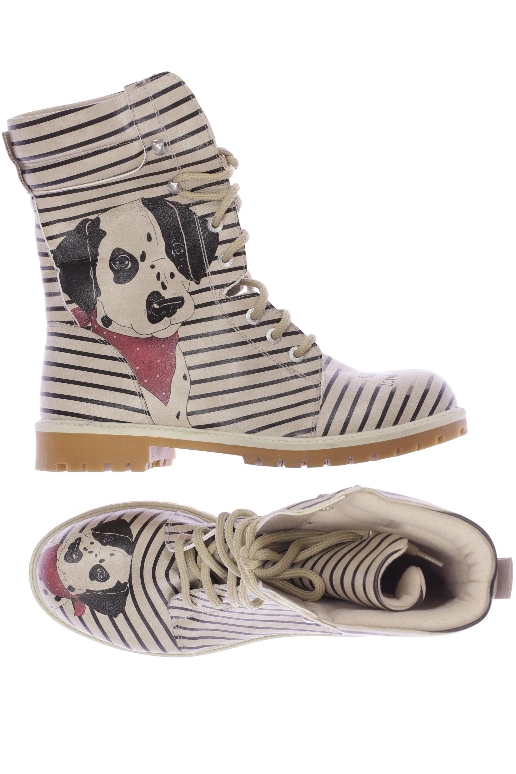 

Dogo Damen Stiefelette, beige, Gr. 40