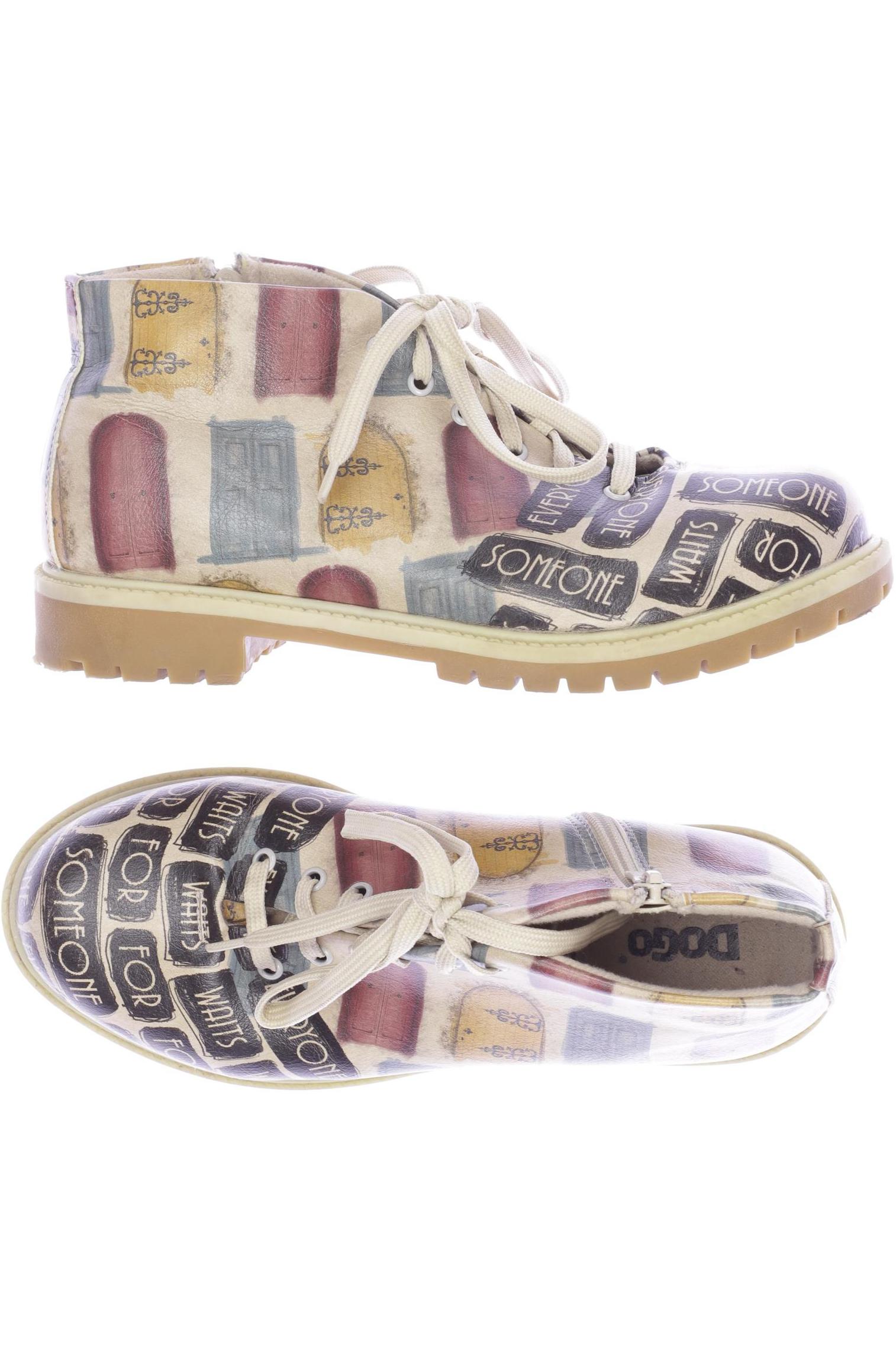 

Dogo Damen Stiefelette, beige, Gr. 38