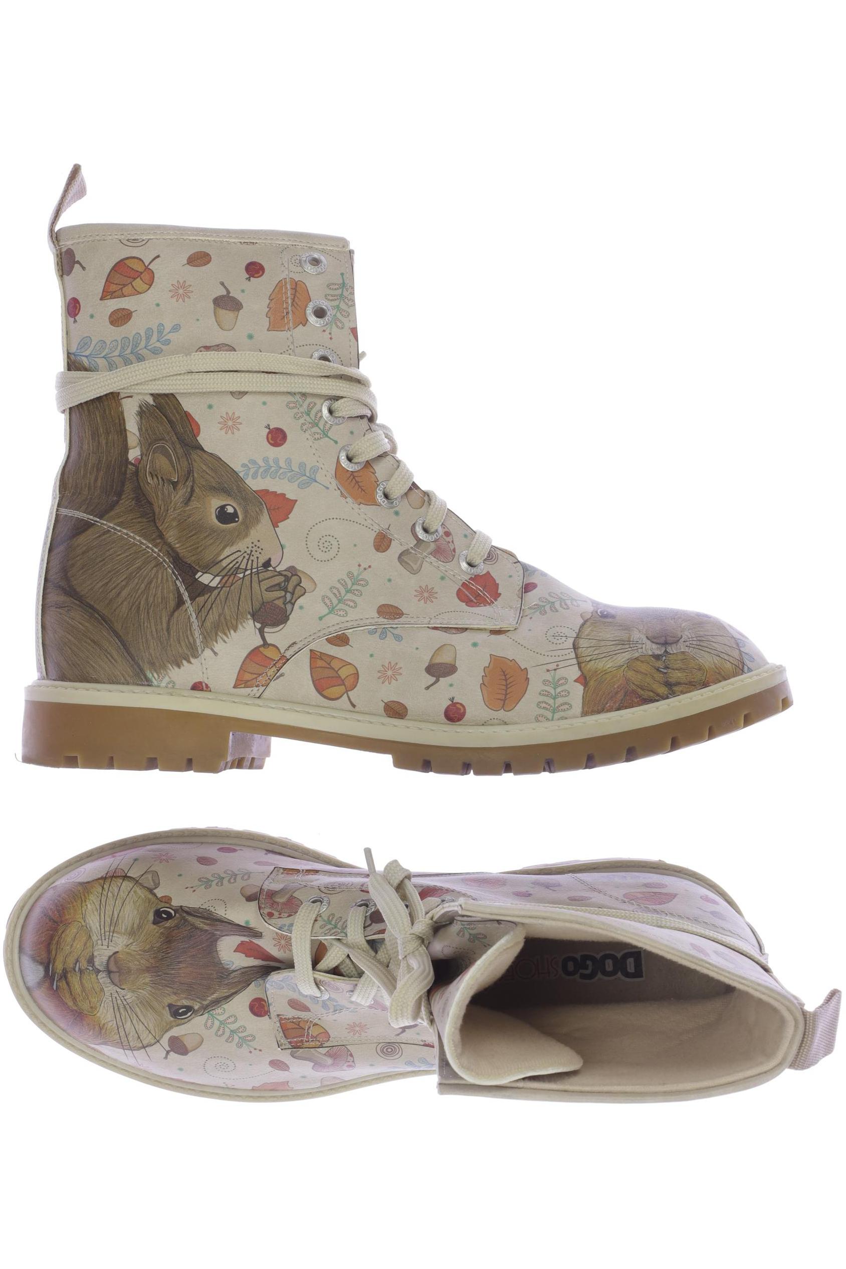 

Dogo Damen Stiefelette, cremeweiß