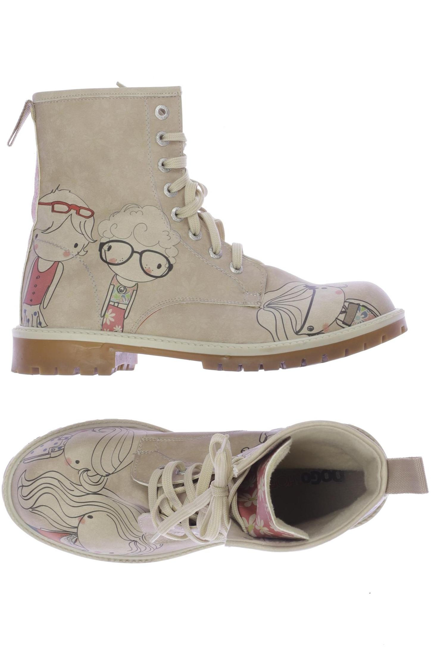 

Dogo Damen Stiefelette, beige, Gr. 39