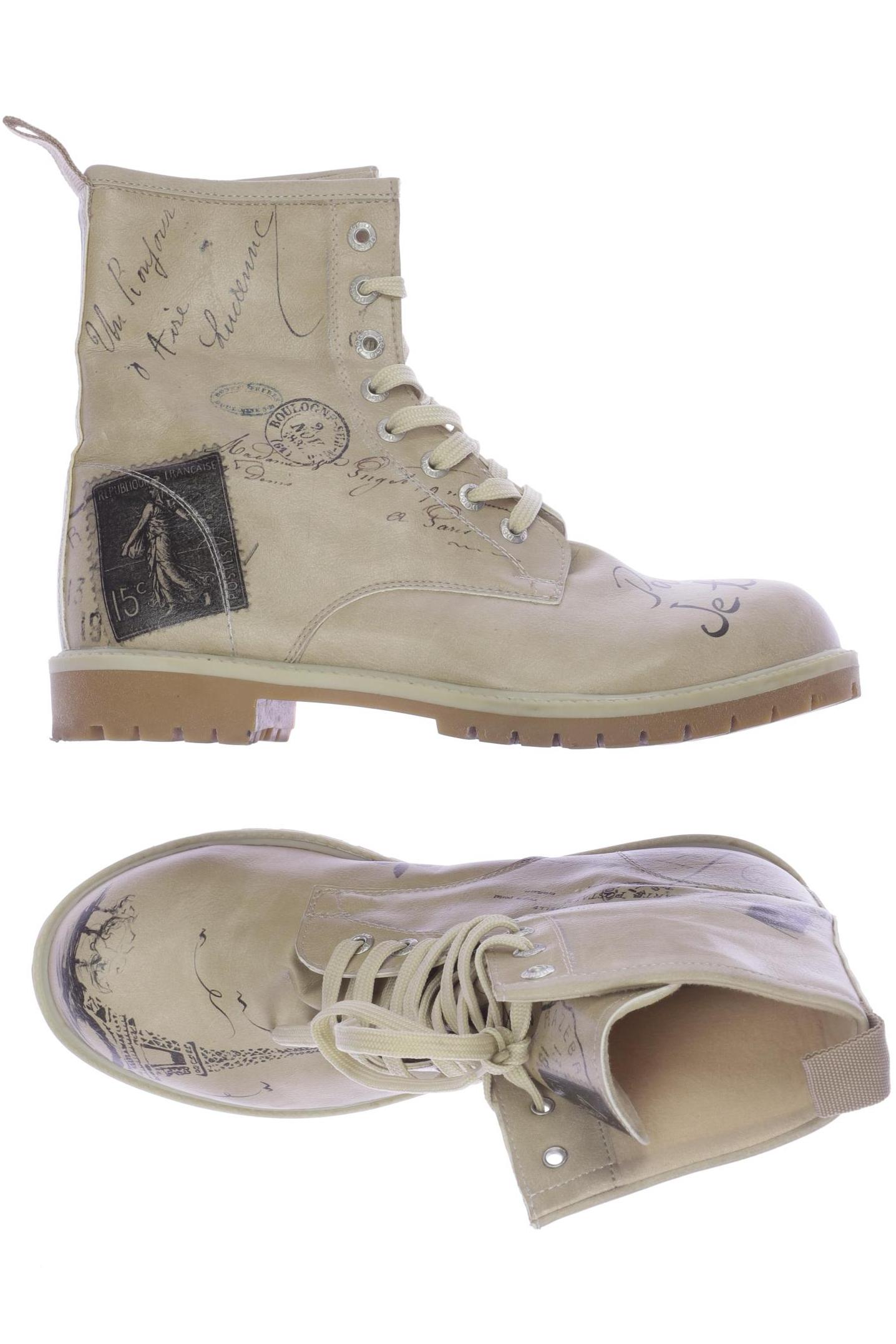 

Dogo Damen Stiefelette, beige, Gr. 40