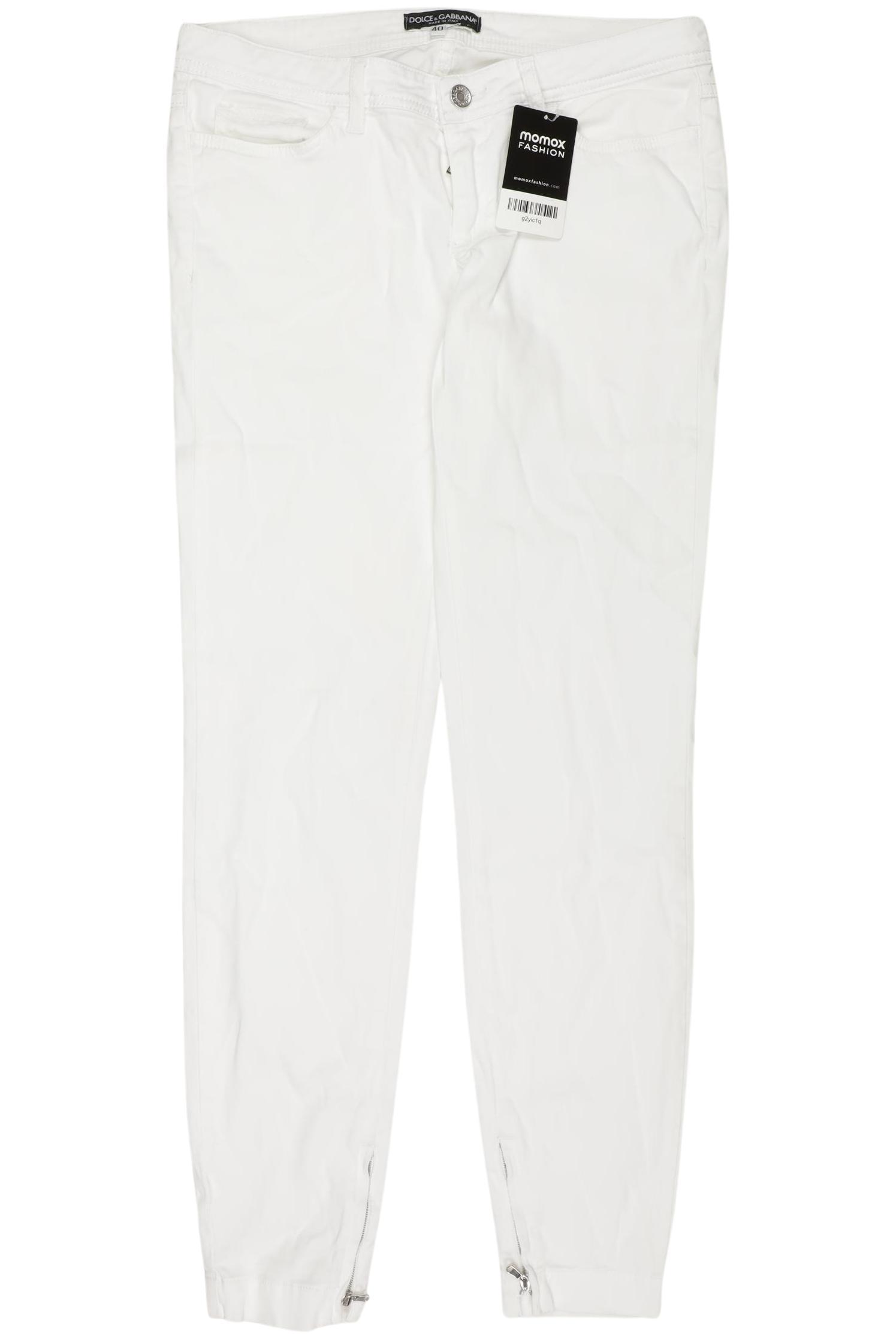 

Dolce&Gabbana Damen Stoffhose, weiß, Gr. 40