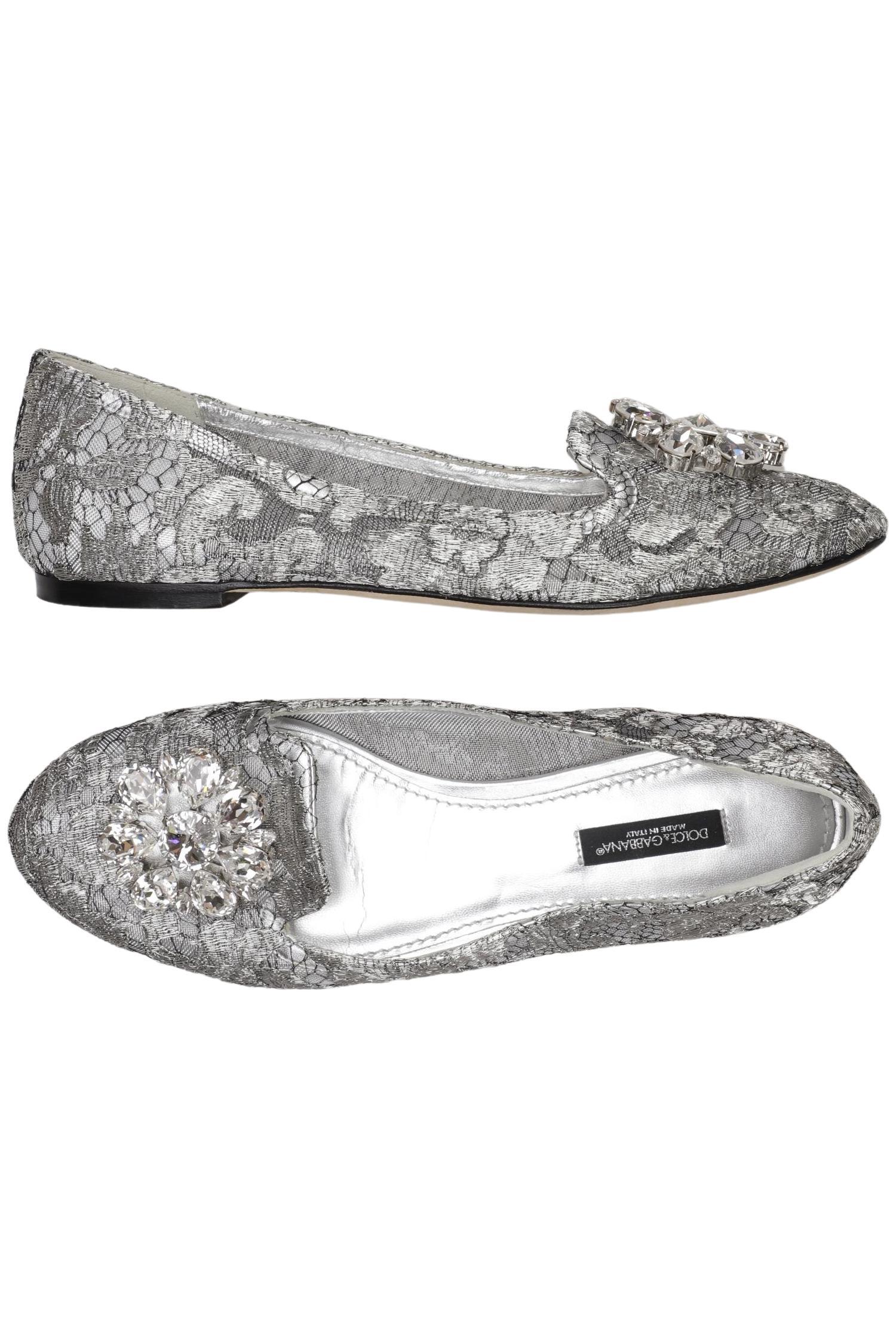 

Dolce&Gabbana Damen Ballerinas, silber, Gr. 37.5