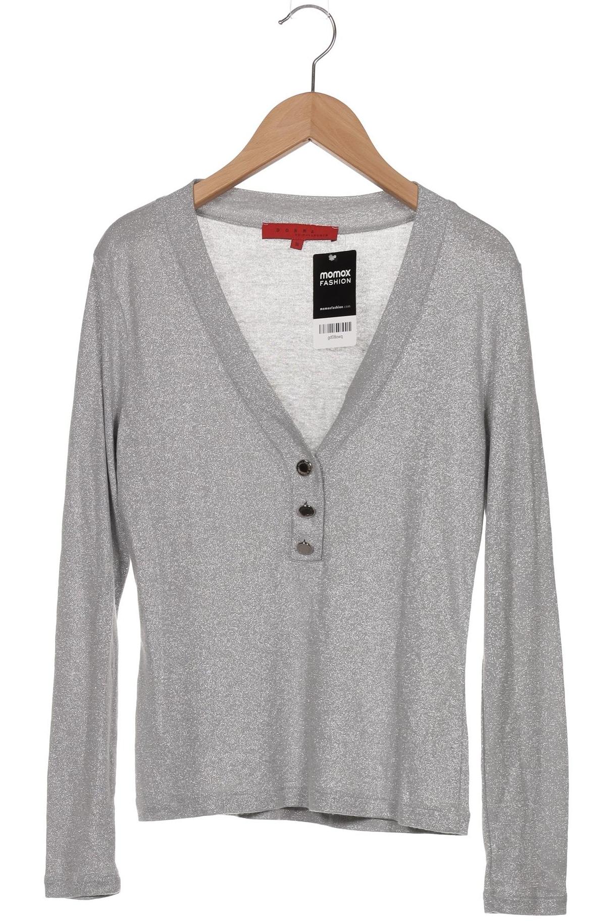 

Donna by Hallhuber Damen Langarmshirt, silber, Gr. 36