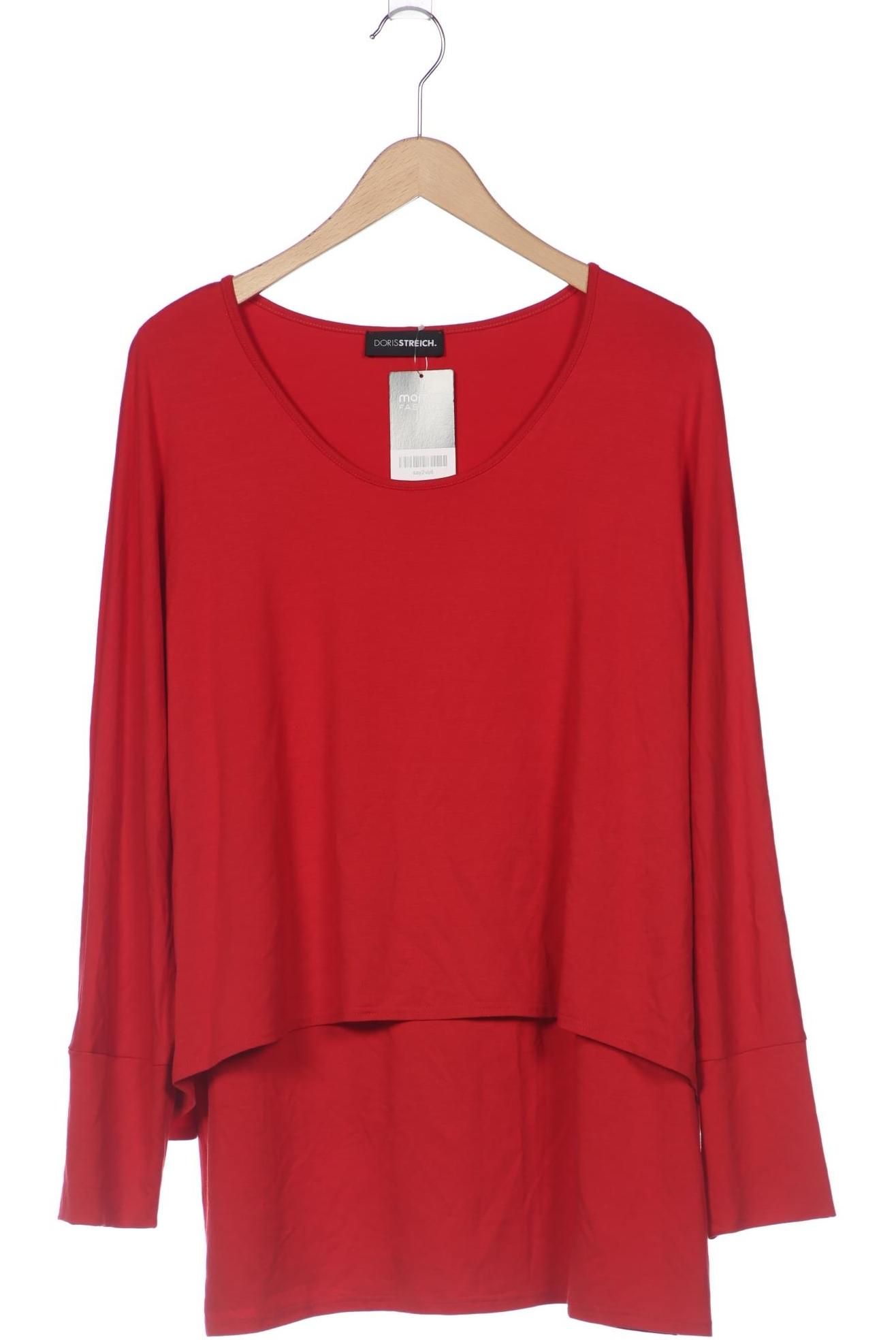 

Doris Streich Damen Langarmshirt, rot, Gr. 48