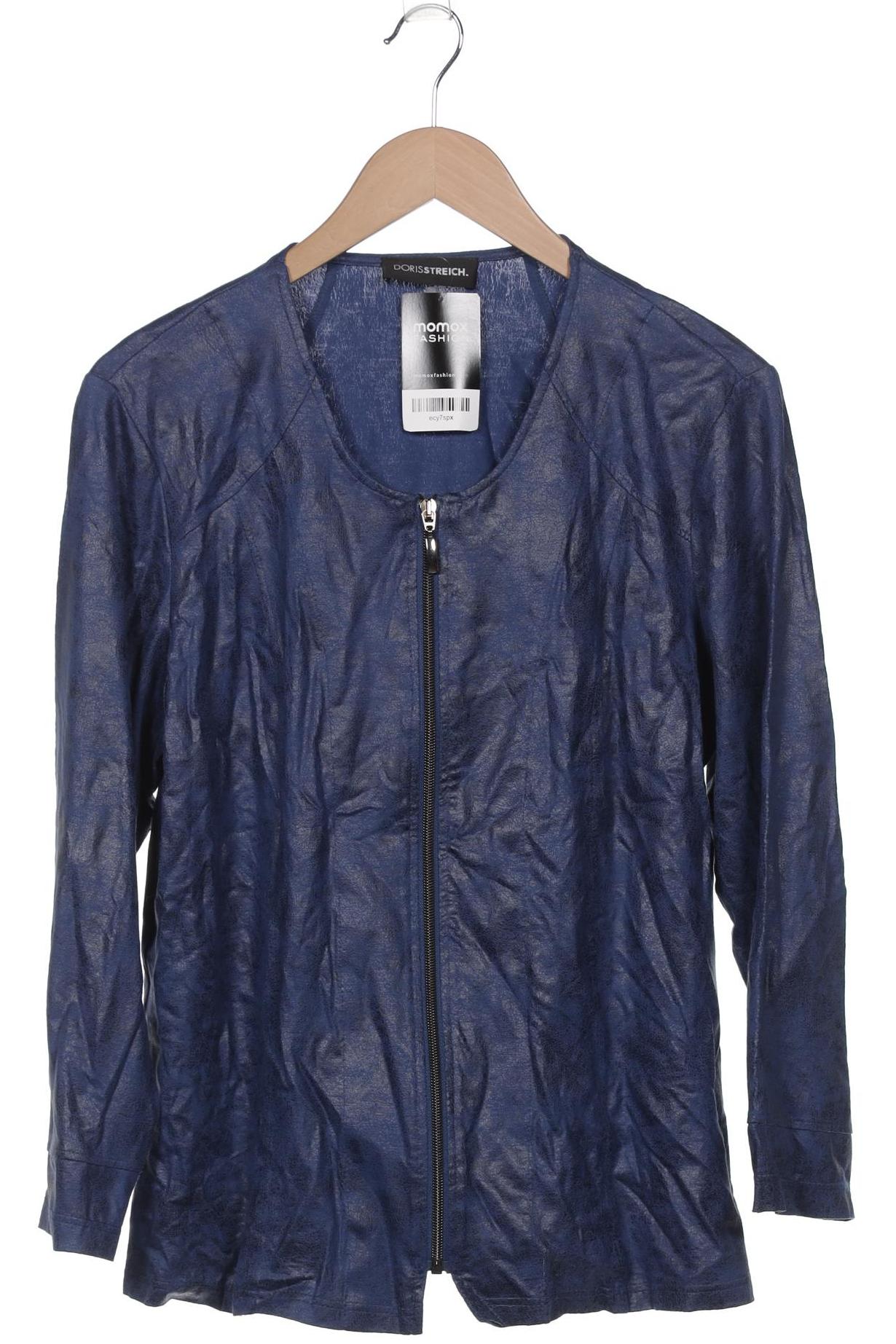

Doris Streich Damen Strickjacke, blau, Gr. 40