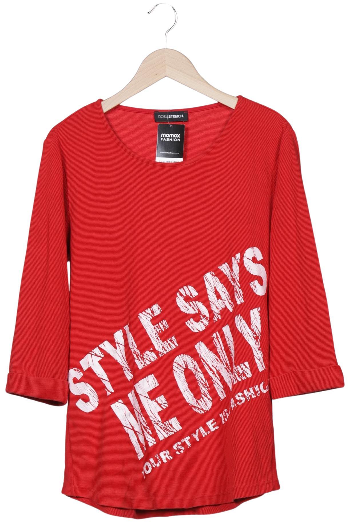 

Doris Streich Damen Langarmshirt, rot, Gr. 44