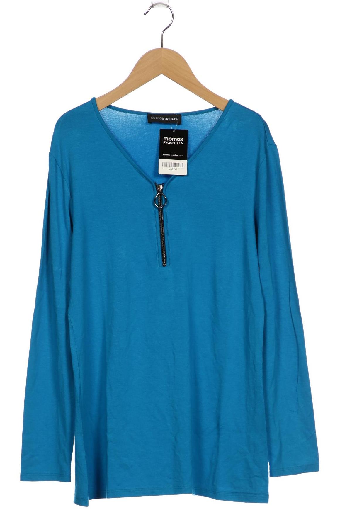 

Doris Streich Damen Langarmshirt, blau, Gr. 38
