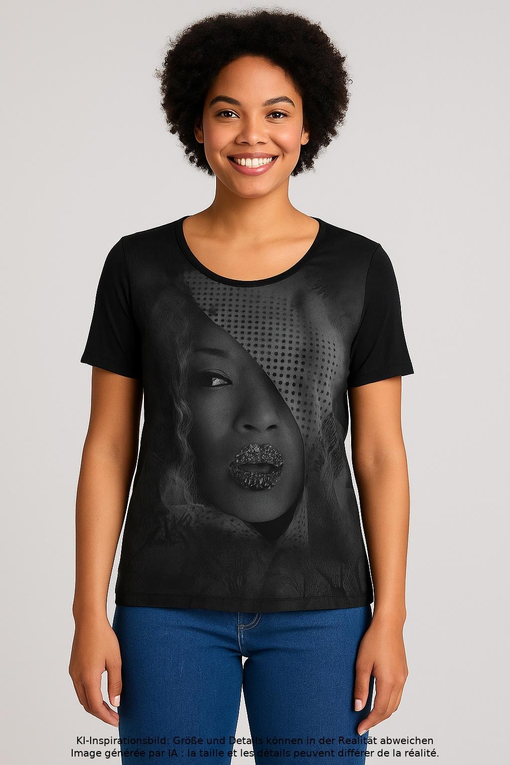 

Doris Streich Damen T-Shirt, schwarz, Gr. 38