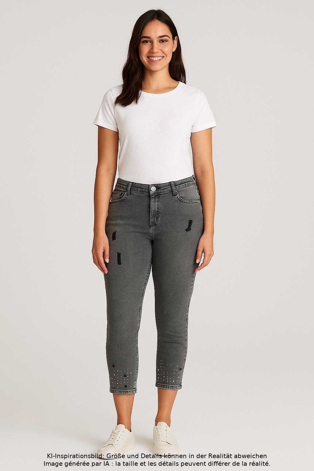 

Doris Streich Damen Jeans, grau, Gr. 46