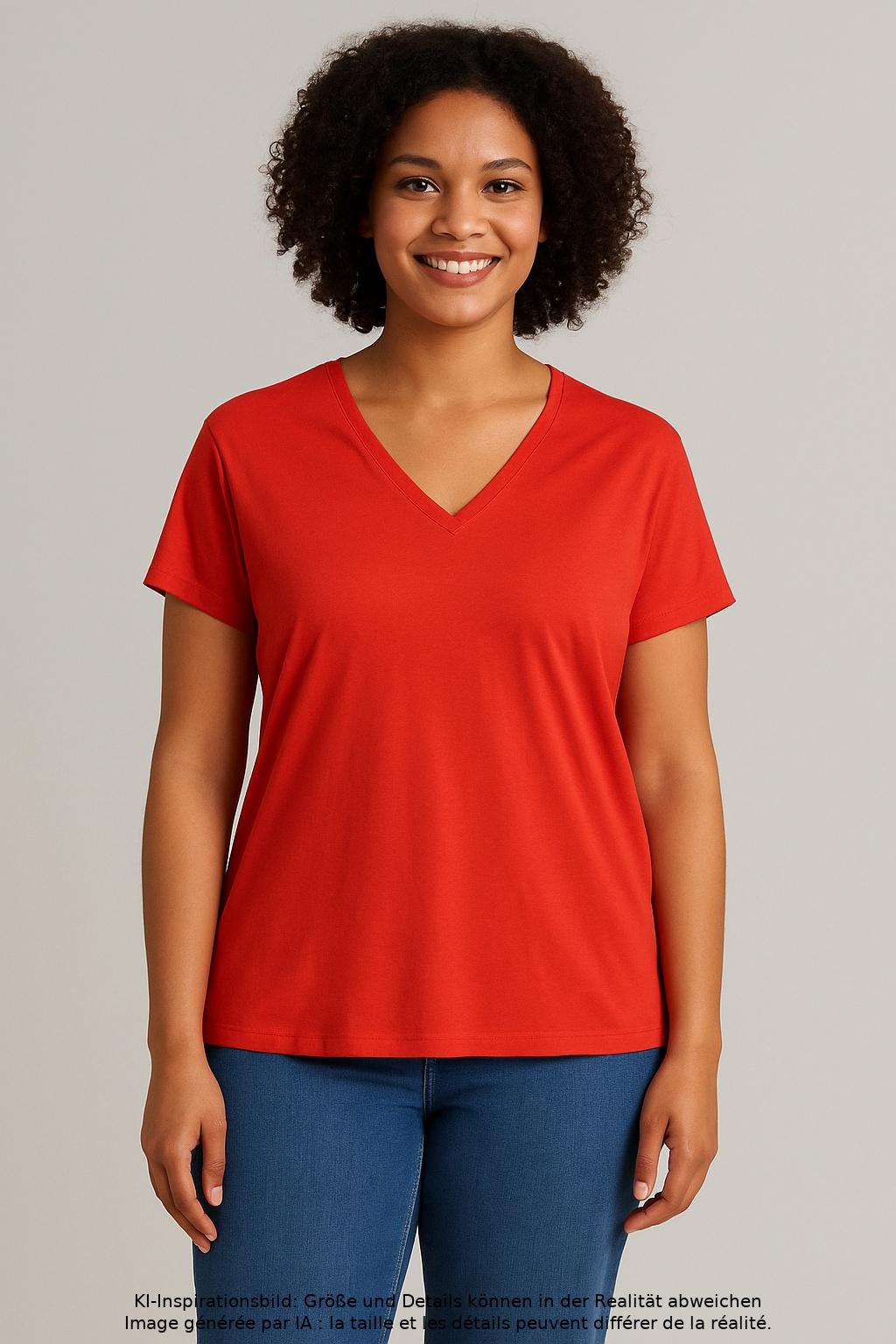 

Doris Streich Damen T-Shirt, rot, Gr. 44