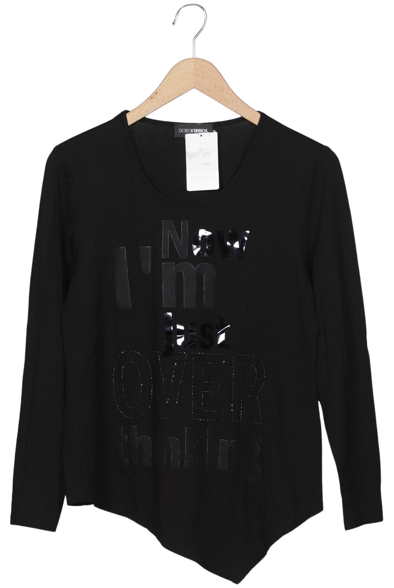 

Doris Streich Damen Langarmshirt, schwarz, Gr. 38