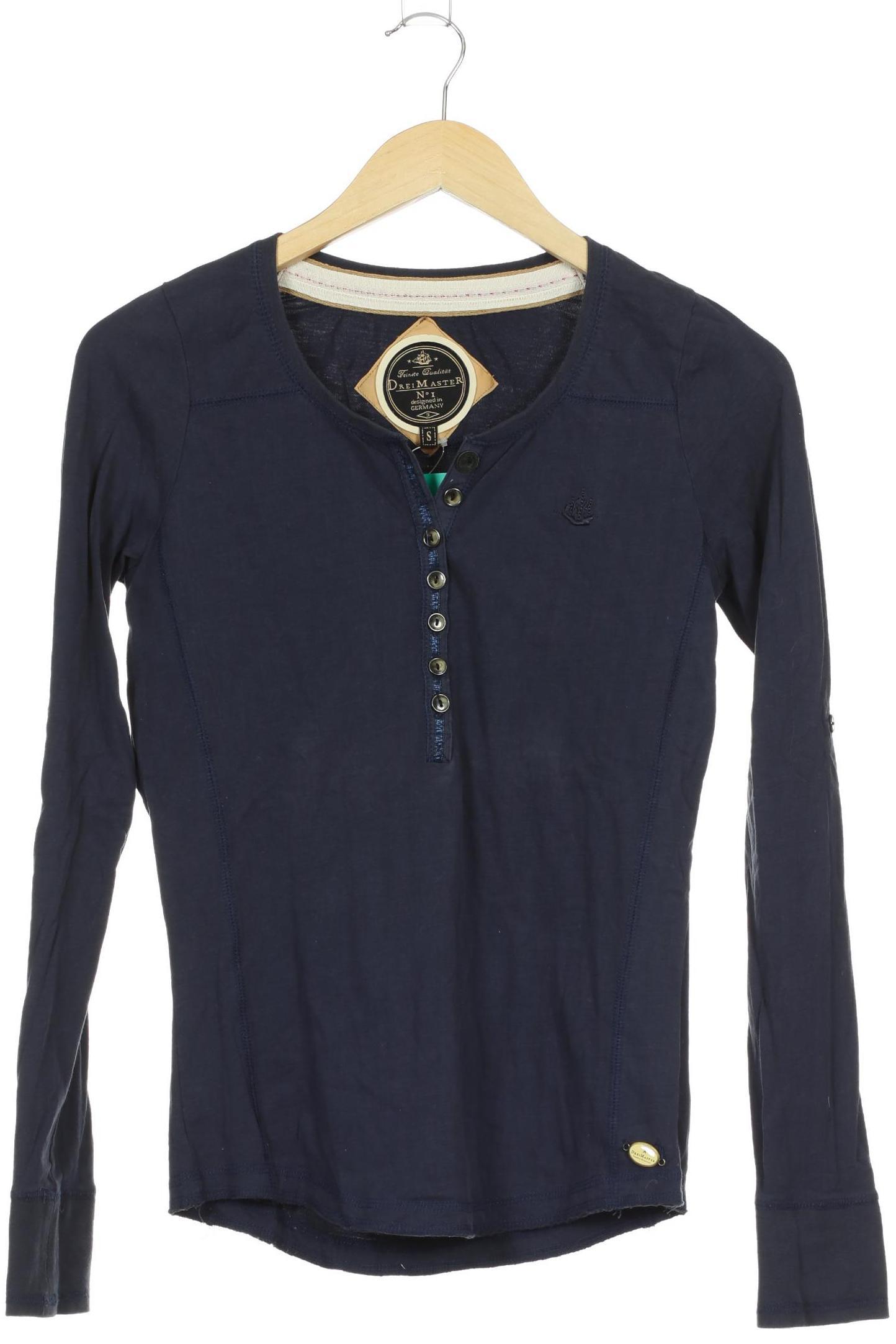 

DreiMaster Damen Langarmshirt, blau, Gr.
