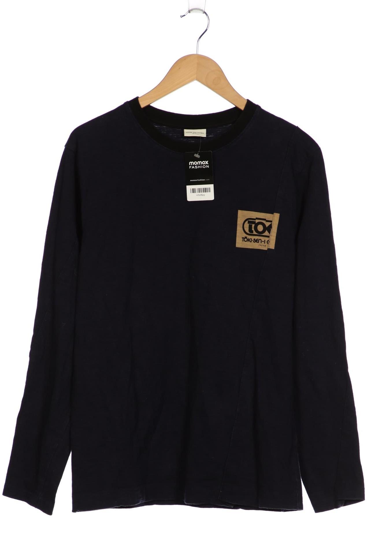 

Dries van Noten Herren Langarmshirt, marineblau, Gr. 48