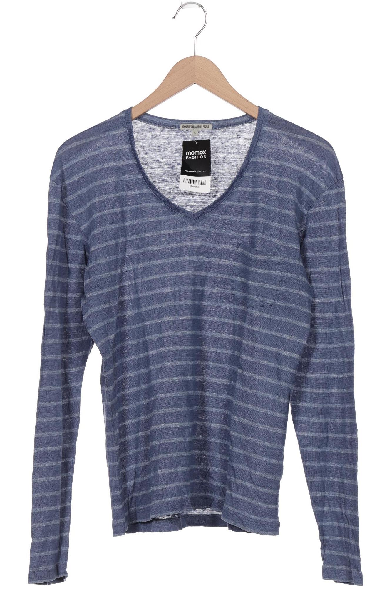 

Drykorn Herren Langarmshirt, blau, Gr. 52