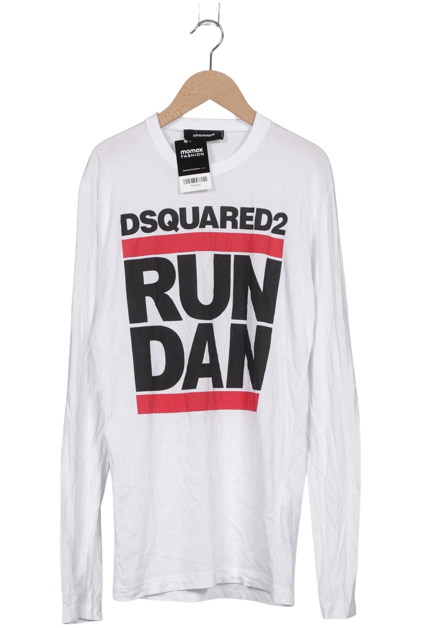 

Dsquared2 Herren Langarmshirt, weiß, Gr. 46
