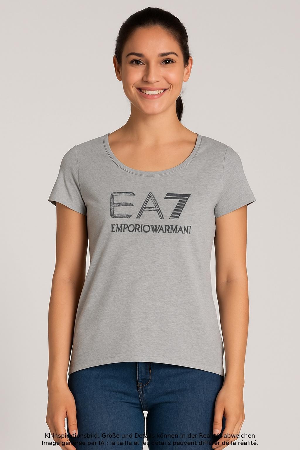 

EA7 Emporio Armani Damen T-Shirt, grau, Gr. 36