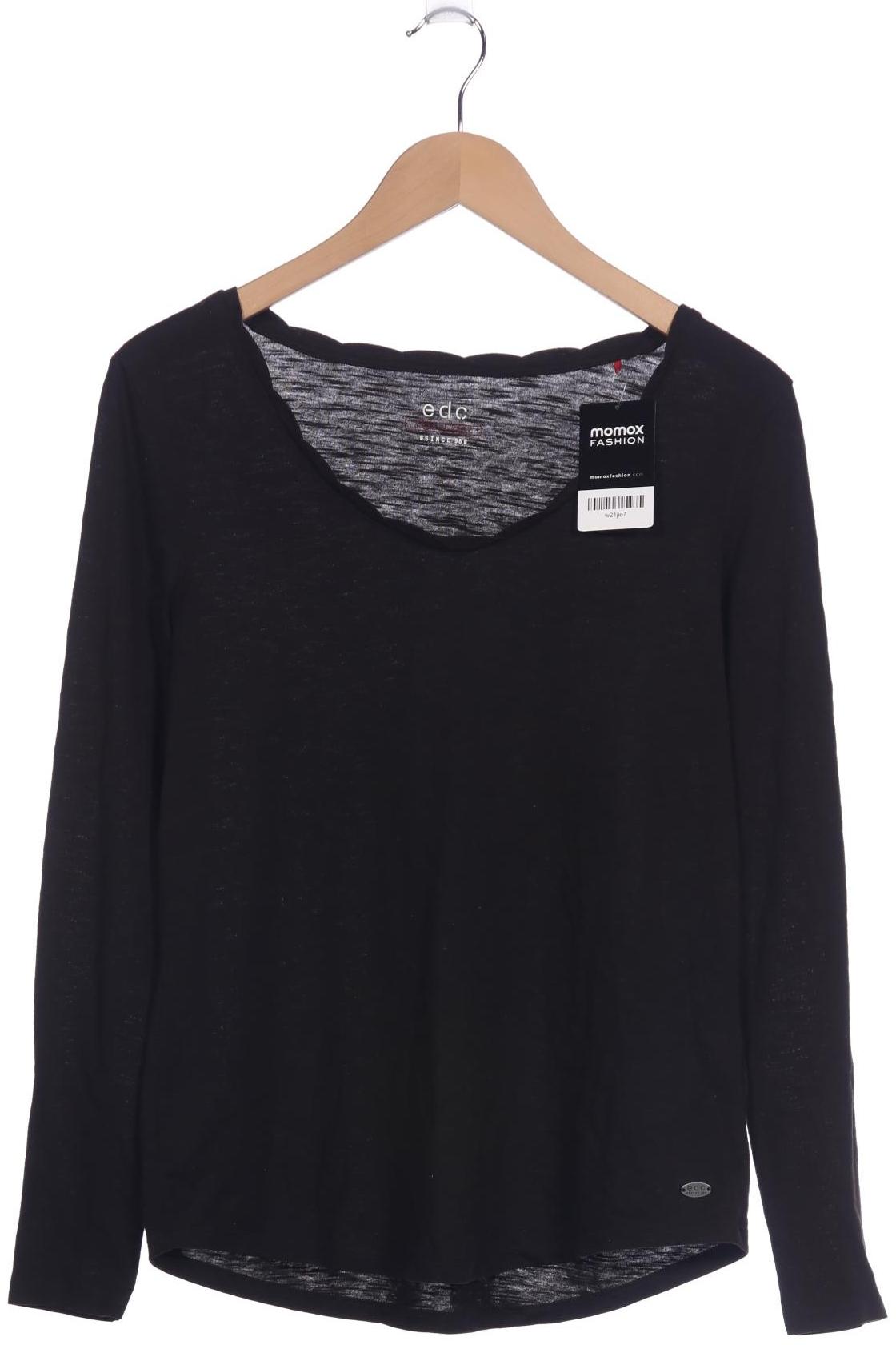 

edc by Esprit Damen Langarmshirt, schwarz, Gr. 42