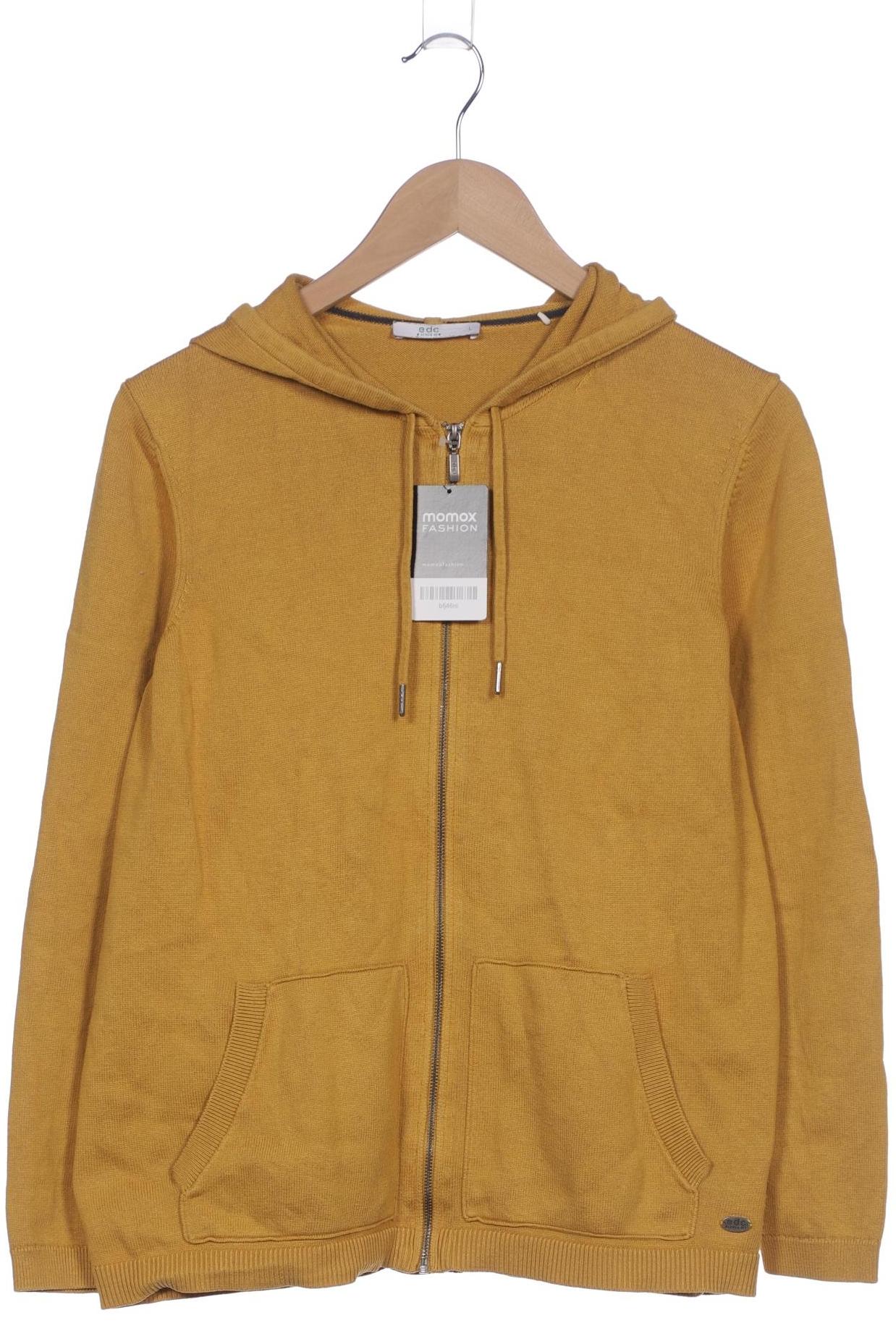 

edc by Esprit Damen Kapuzenpullover, gelb, Gr. 42