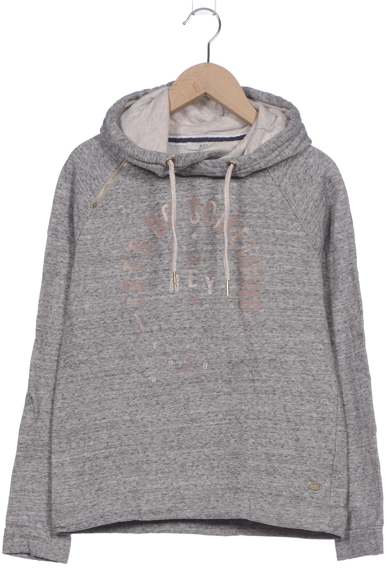 

edc by Esprit Damen Kapuzenpullover, grau, Gr. 34