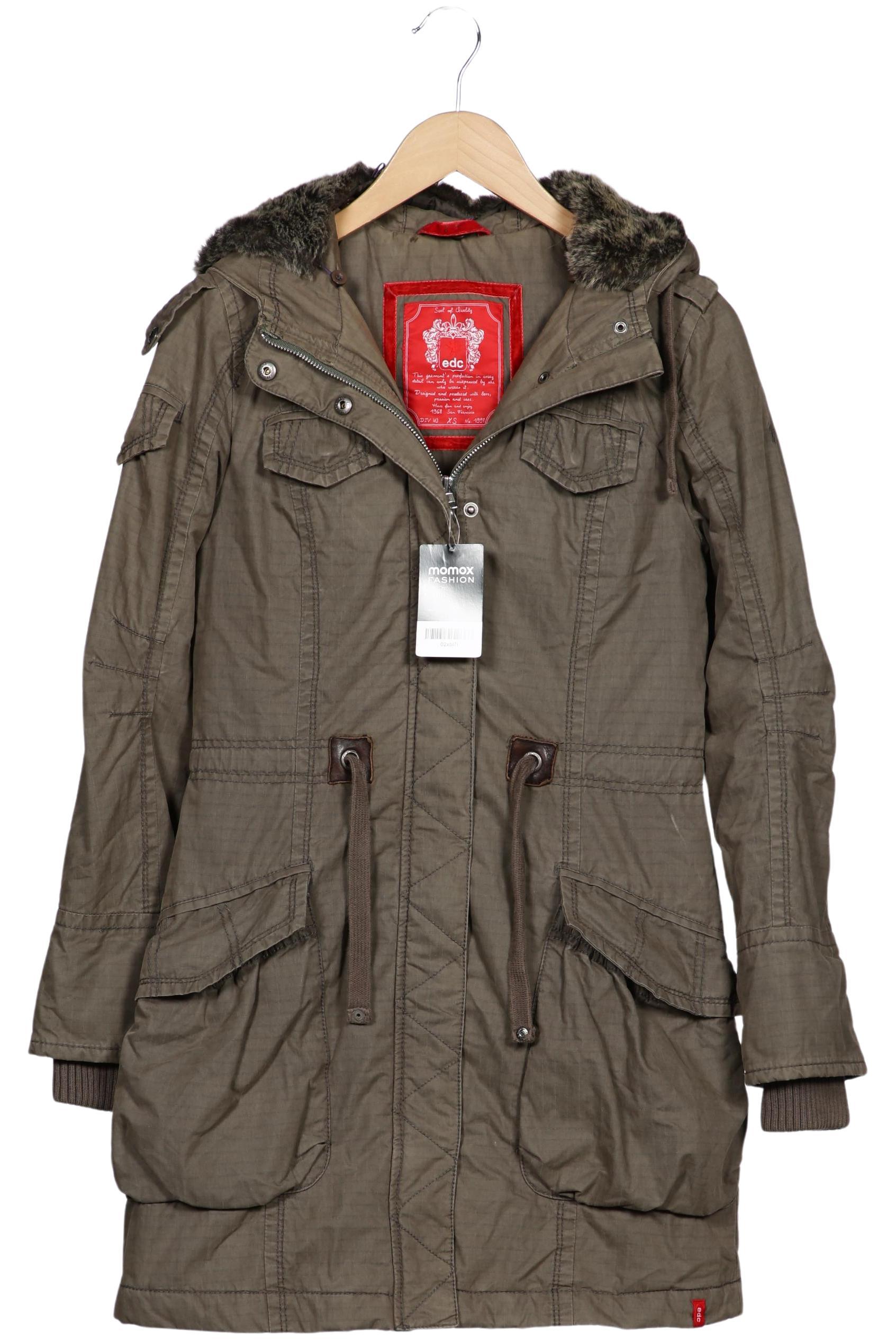 

edc by Esprit Damen Mantel, grün, Gr. 34