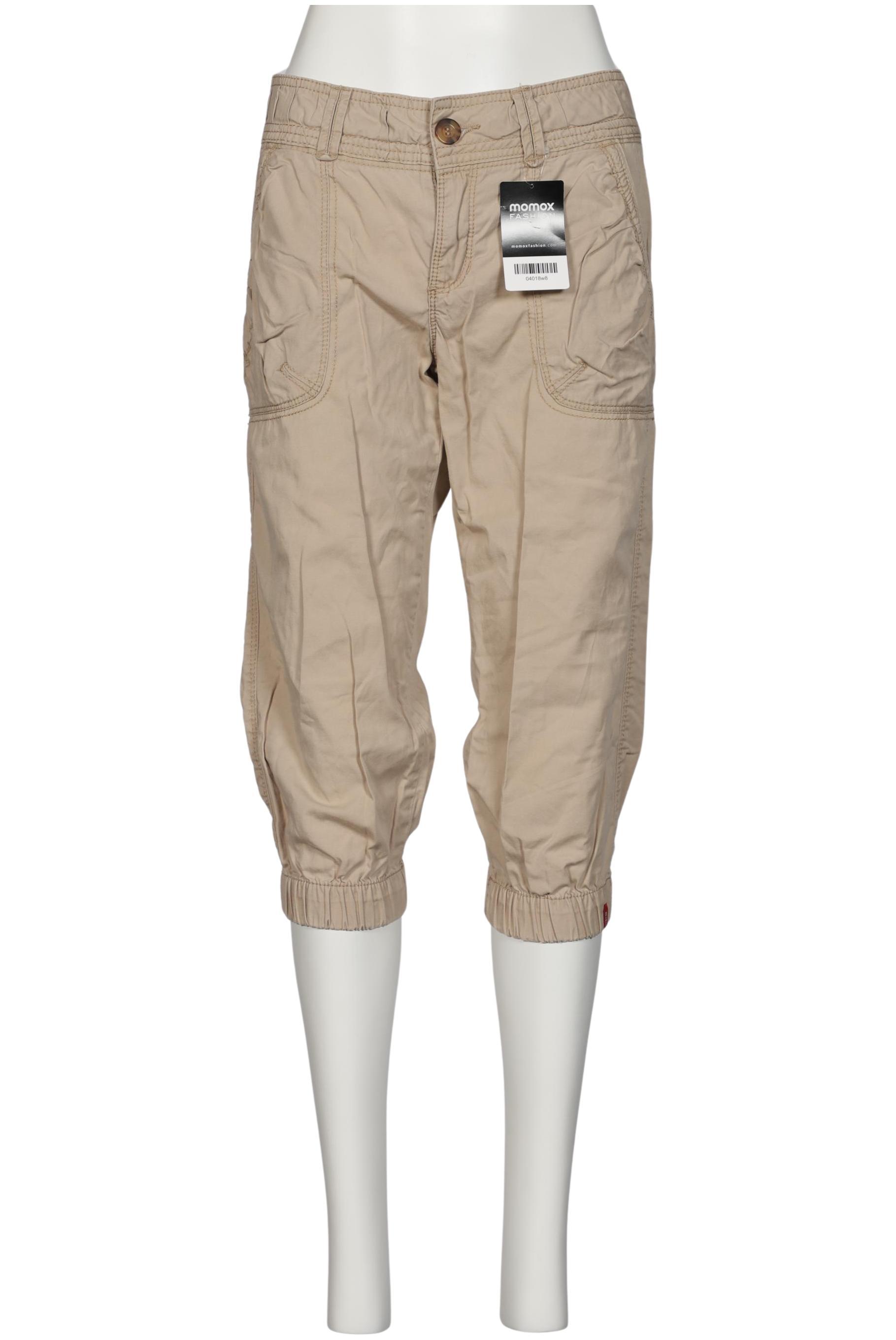 

edc by Esprit Damen Stoffhose, beige, Gr. 36
