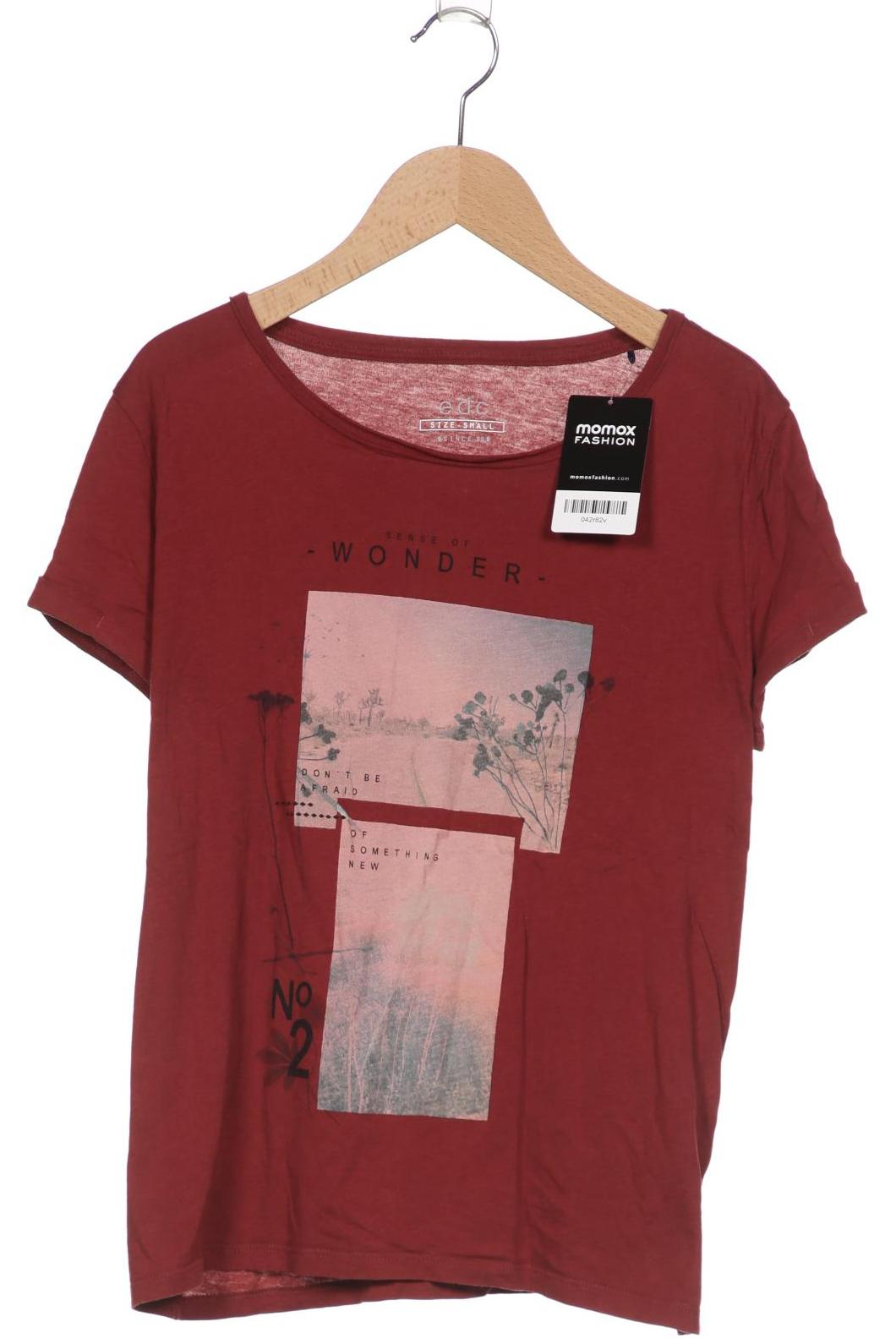 

edc by Esprit Damen T-Shirt, bordeaux, Gr. 36