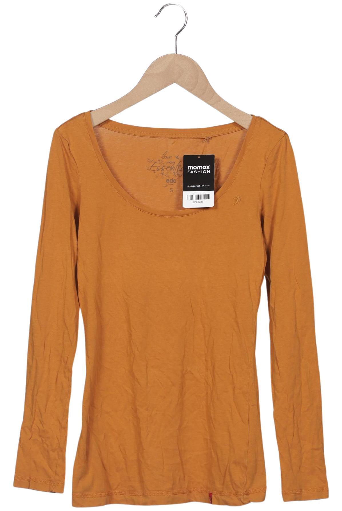 

edc by Esprit Damen Langarmshirt, orange, Gr. 36