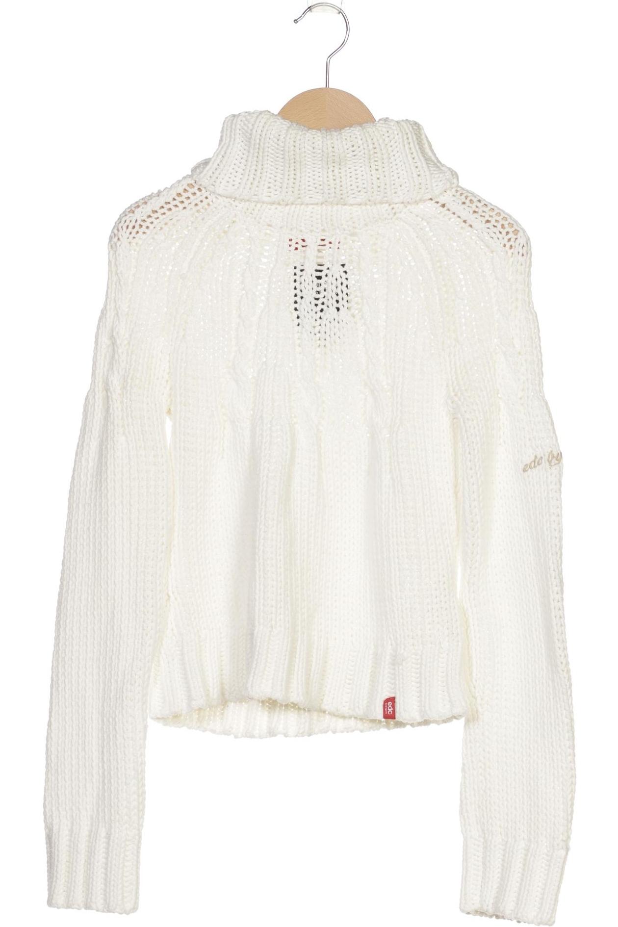 

edc by Esprit Damen Pullover, weiß, Gr. 34